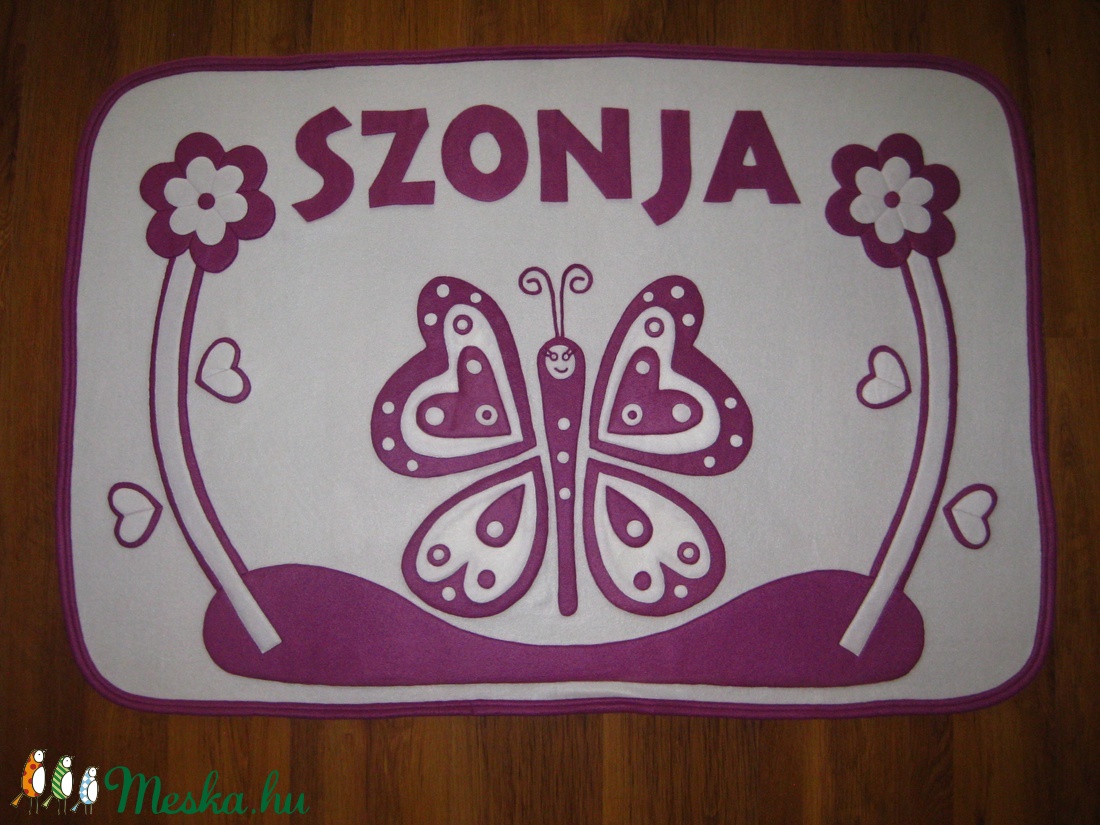 pillangós takaró - névre szólóan -  - Meska.hu