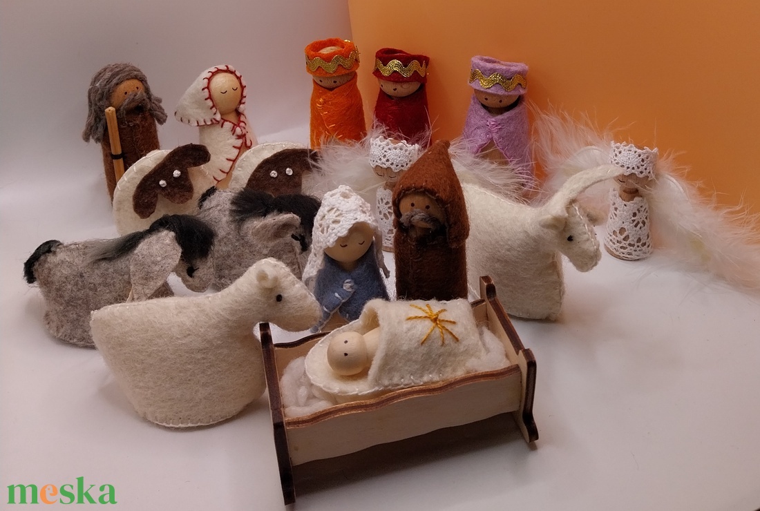 Betlehemi figurák - adventi dekoráció és játék - karácsony - karácsonyi lakásdekoráció - karácsonyi manók, figurák - Meska.hu