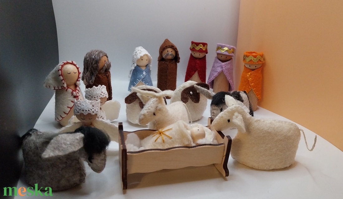 Betlehemi figurák - adventi dekoráció és játék - karácsony - karácsonyi lakásdekoráció - karácsonyi manók, figurák - Meska.hu