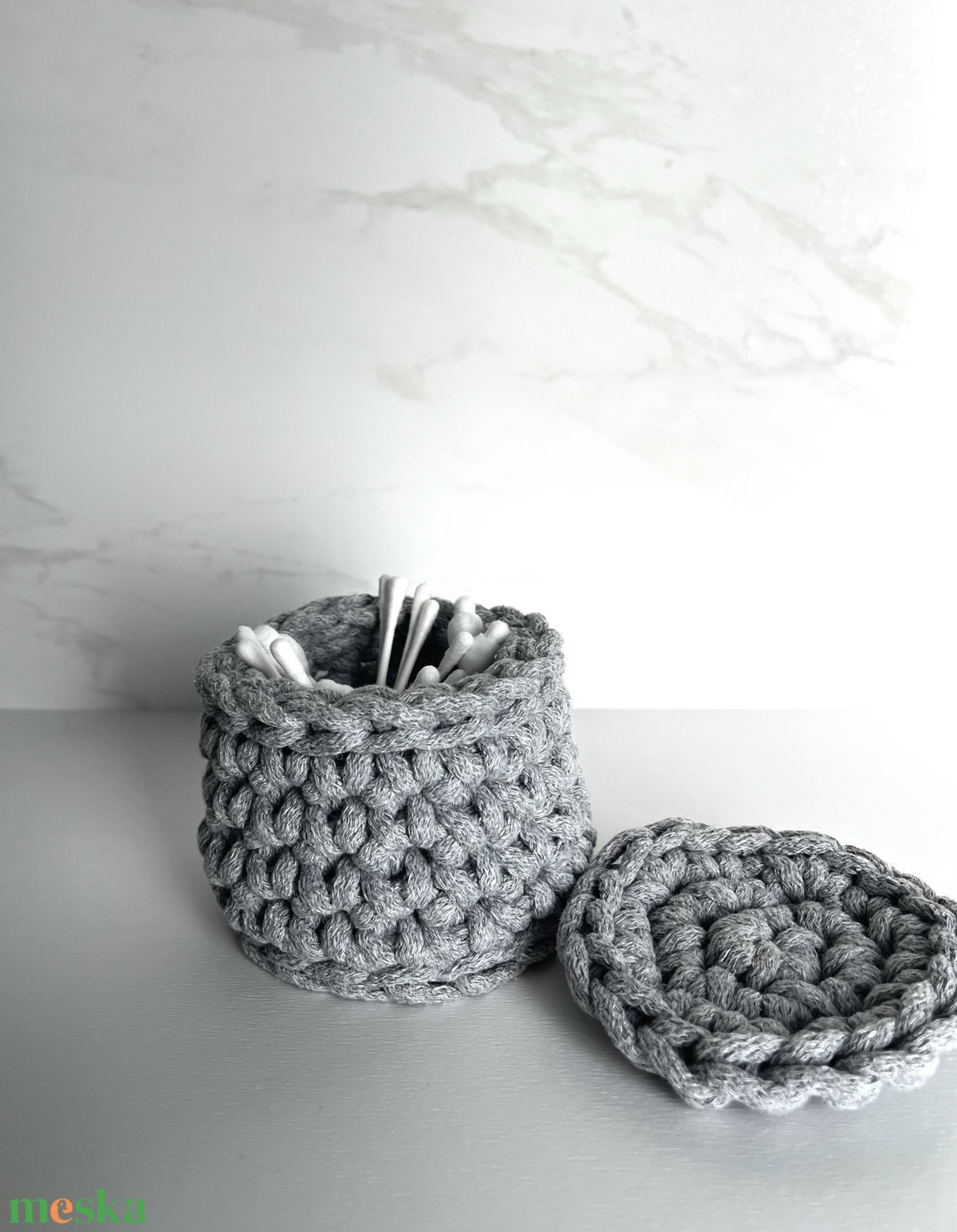 Horgolt fürdőszobai tároló - otthon & életmód - fürdőszoba - fürdőszobai dekoráció - Meska.hu