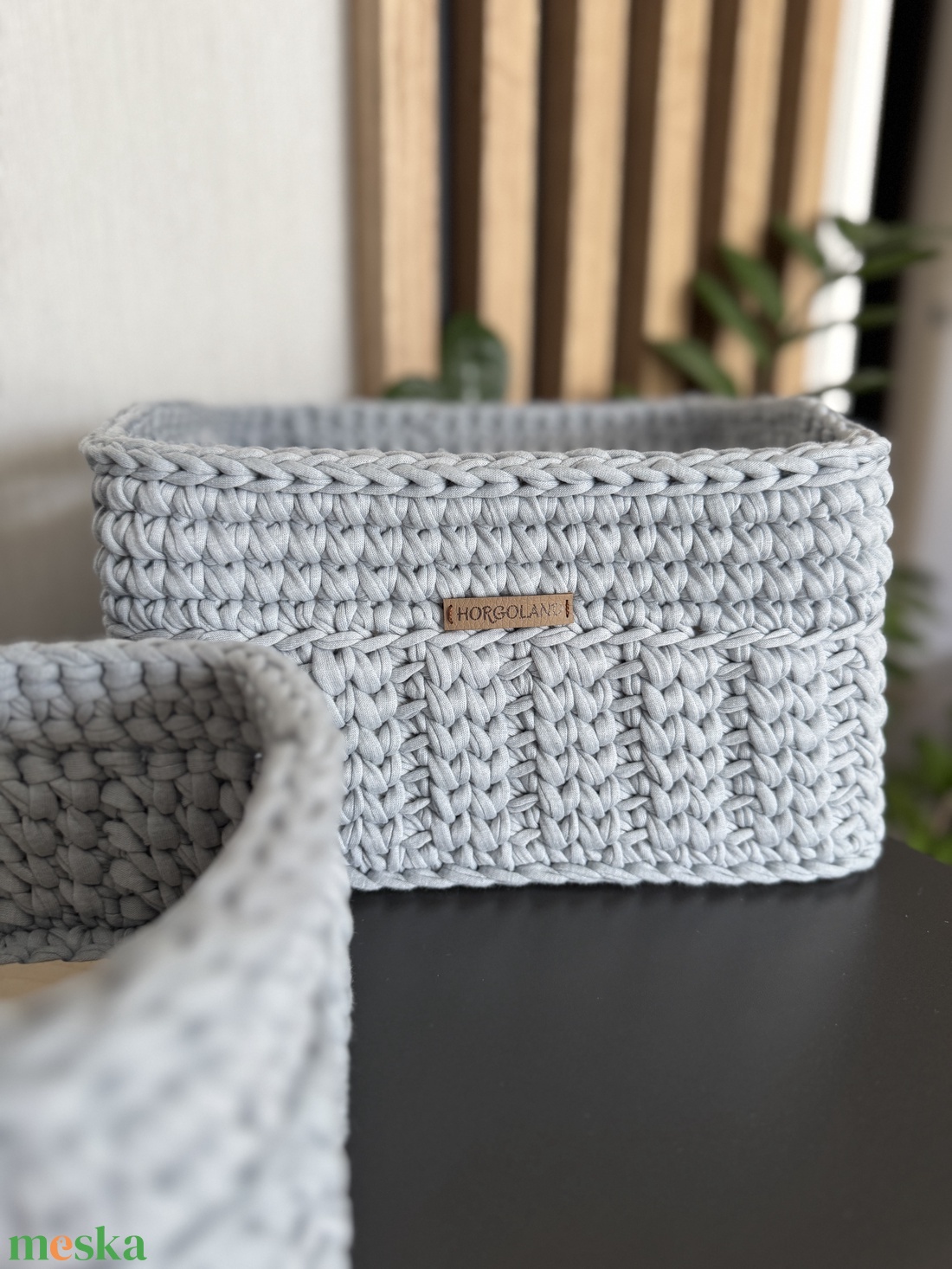 'Mintakaland' horgolt füles kosárszett - otthon & életmód - tárolás & rendszerezés - tárolókosár - Meska.hu