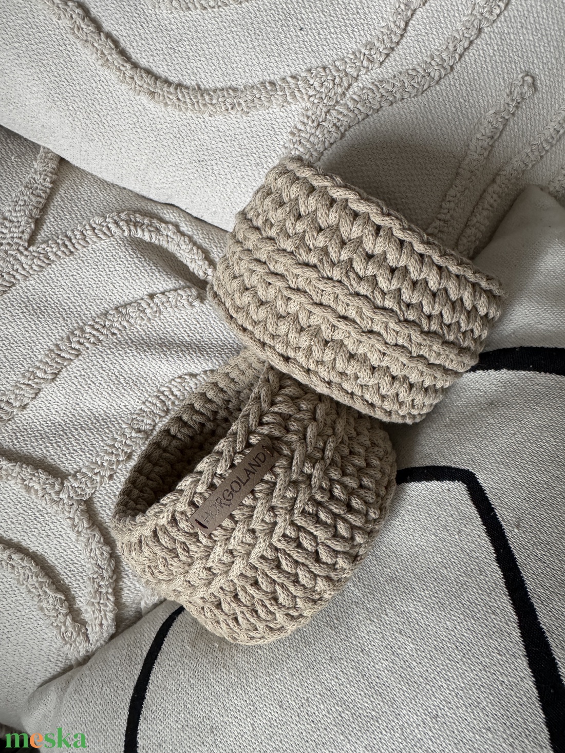 Tavaszi apró horgolt tárolók - otthon & életmód - tárolás & rendszerezés - tárolókosár - Meska.hu