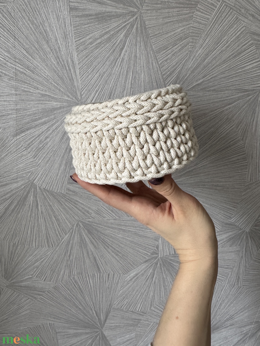 Tavaszi apró horgolt tárolók - otthon & életmód - tárolás & rendszerezés - tárolókosár - Meska.hu