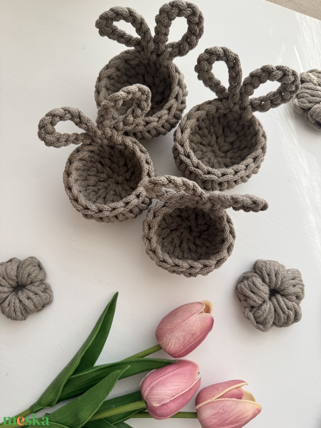 Húsvéti horgolt kollekció - ünnepi díszek, dekorációk - húsvéti díszek és dekorációk - húsvéti asztaldíszek - Meska.hu