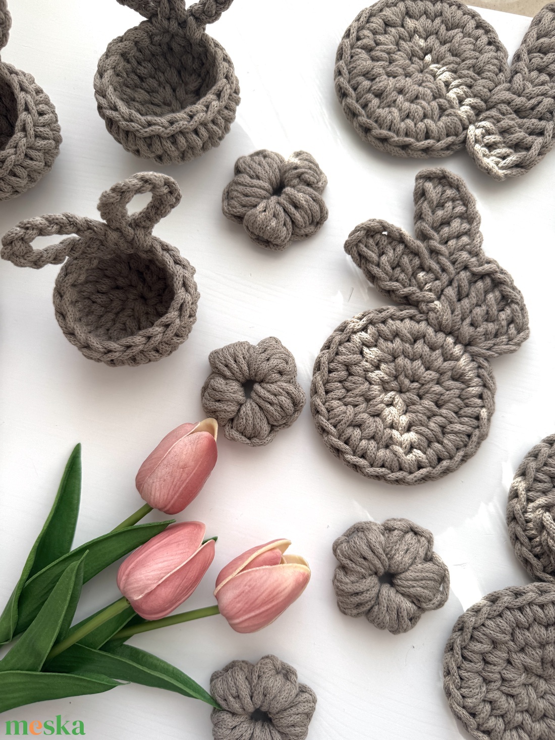 Húsvéti horgolt kollekció - ünnepi díszek, dekorációk - húsvéti díszek és dekorációk - húsvéti asztaldíszek - Meska.hu