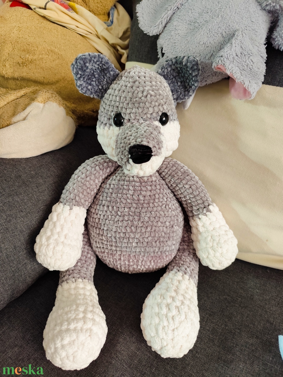 Horgolt Farkas - játék & sport - plüssállat & játékfigura - más figura - Meska.hu