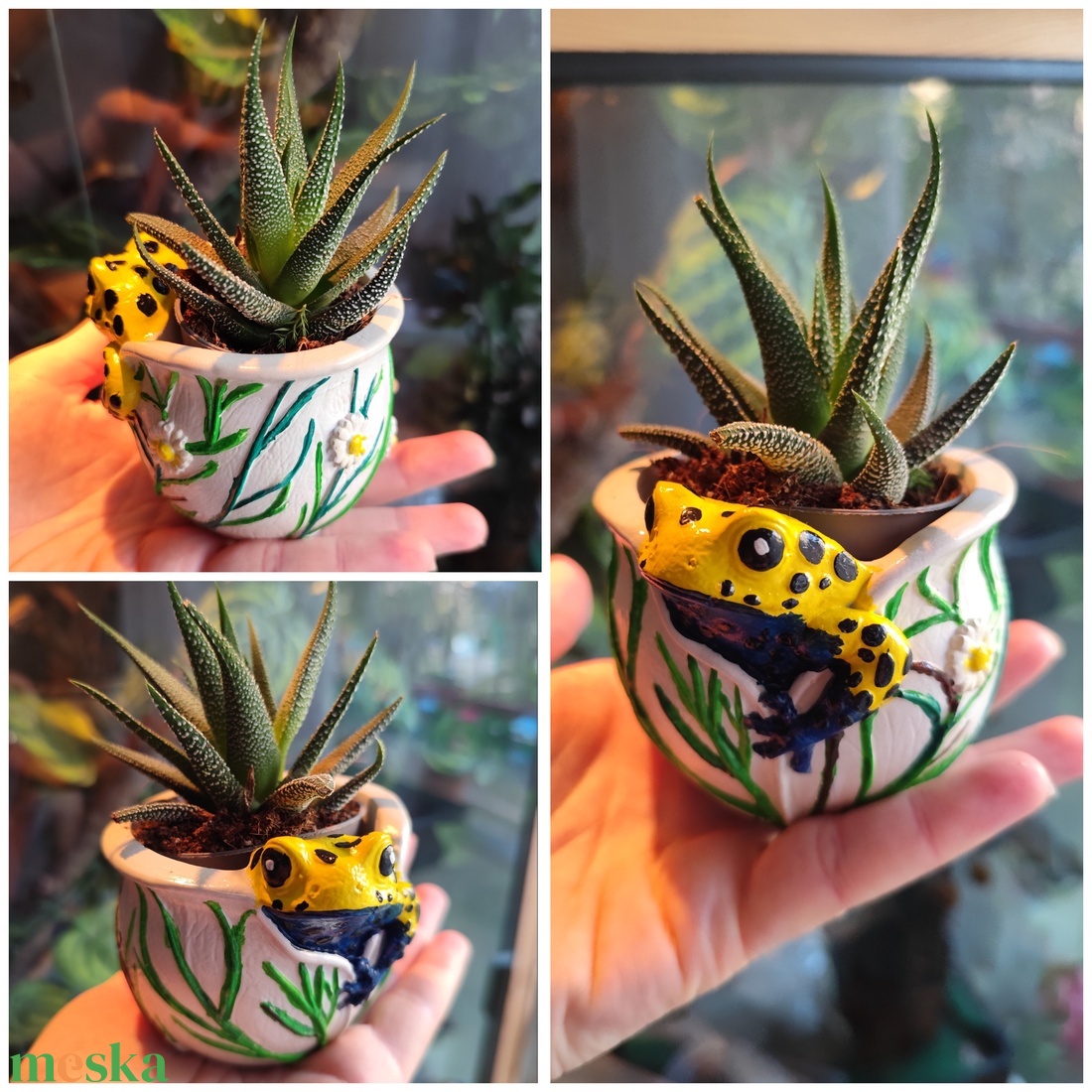 Béka virágtartó - otthon & életmód - virágdekoráció - virágtartó - függő virágtartó - Meska.hu