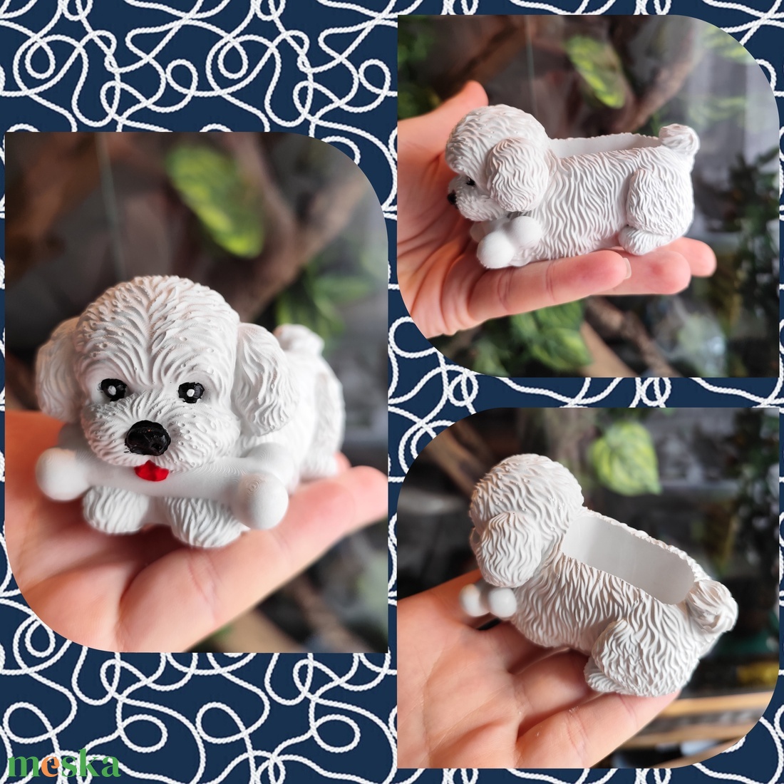 Kutyás virágtartó - otthon & életmód - virágdekoráció - virágtartó - függő virágtartó - Meska.hu