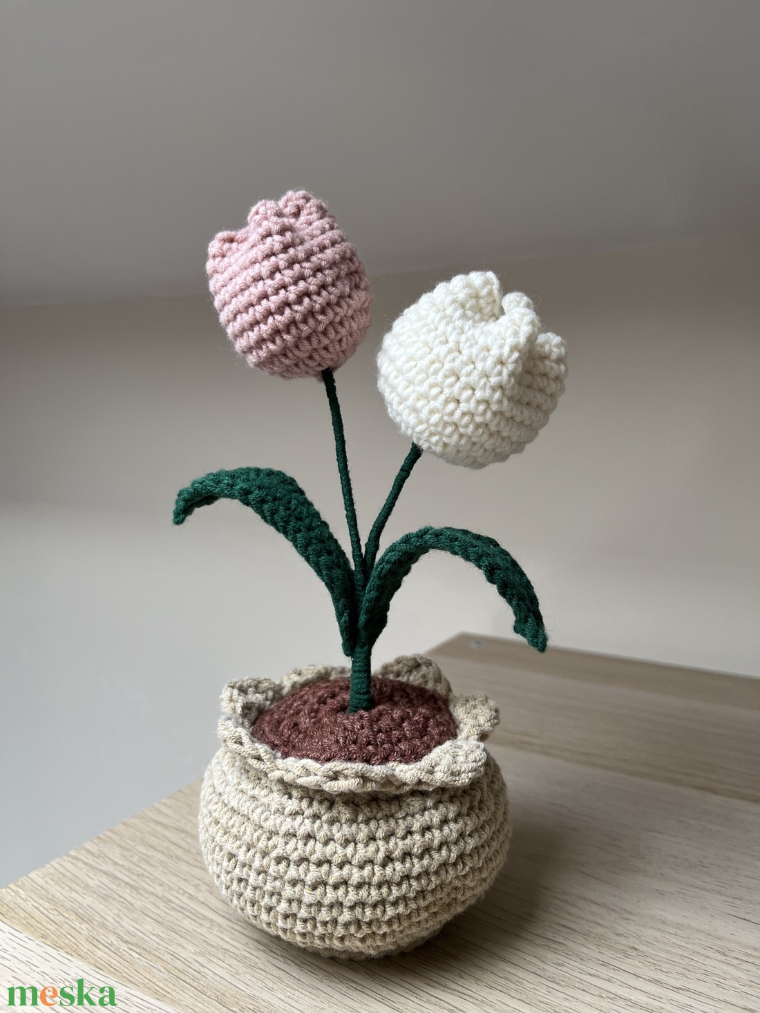 Cserepes tulipán  - otthon & életmód - virágdekoráció - virágdíszek - virágdísz kaspóban - Meska.hu