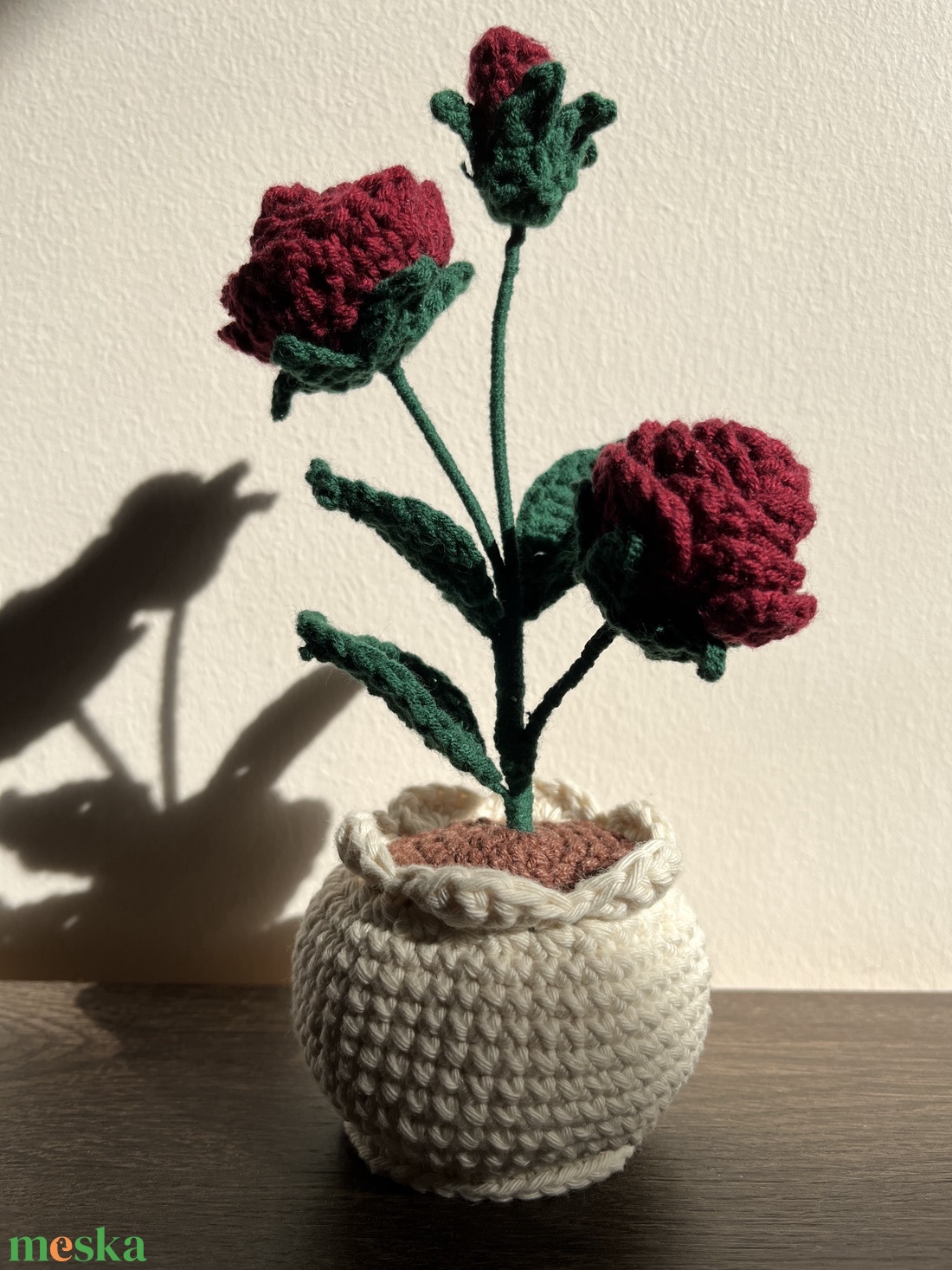 Cserepes rózsa - otthon & életmód - virágdekoráció - virágdíszek - virágdísz kaspóban - Meska.hu