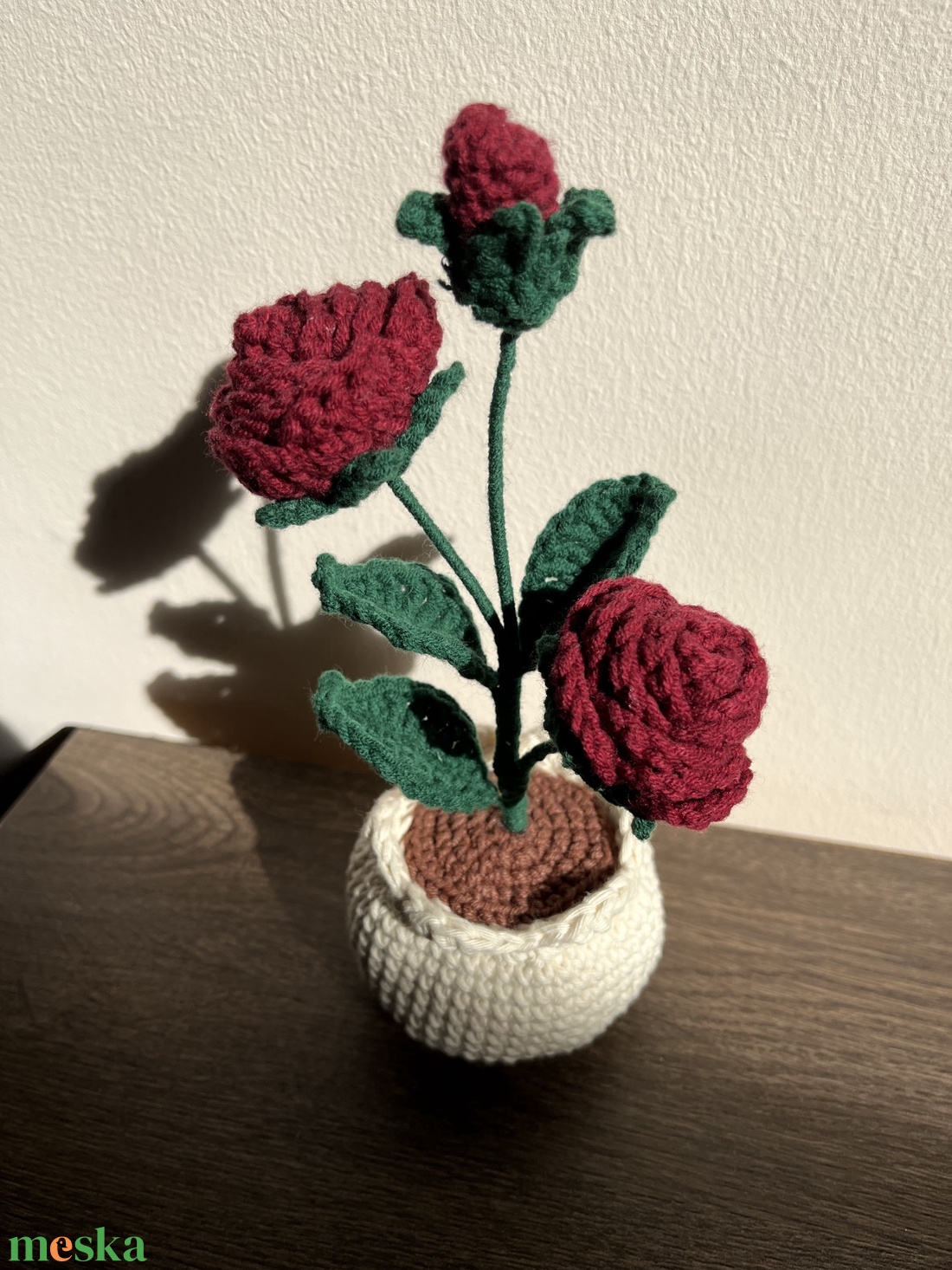 Cserepes rózsa - otthon & életmód - virágdekoráció - virágdíszek - virágdísz kaspóban - Meska.hu