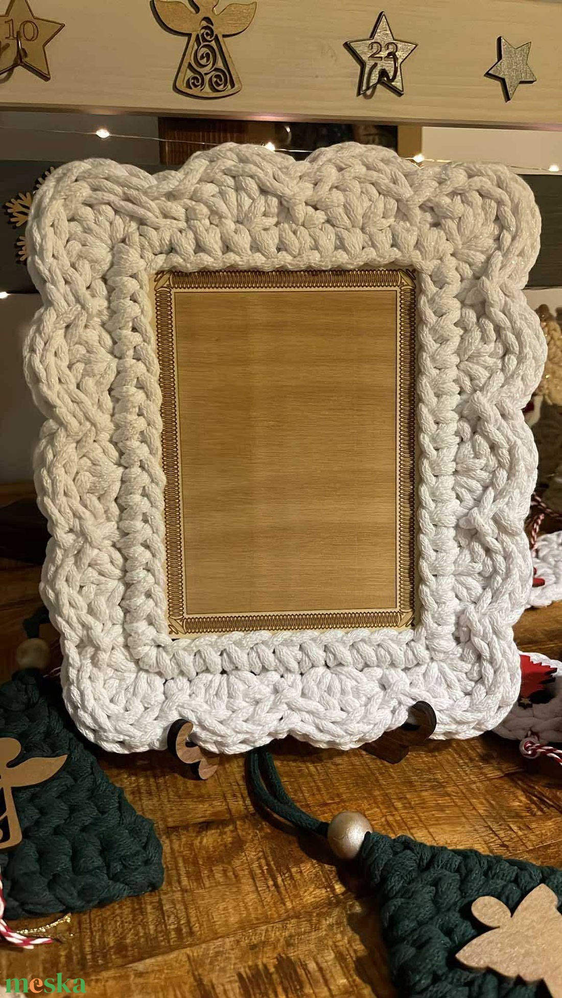 Horgolt képkeret -  - Meska.hu