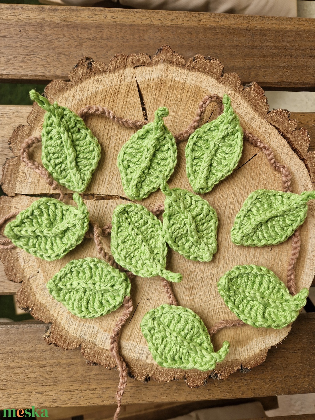 5 darabos horgolt füzércsomag - ünnepi díszek, dekorációk - húsvéti díszek és dekorációk - húsvéti ablakdíszek - Meska.hu