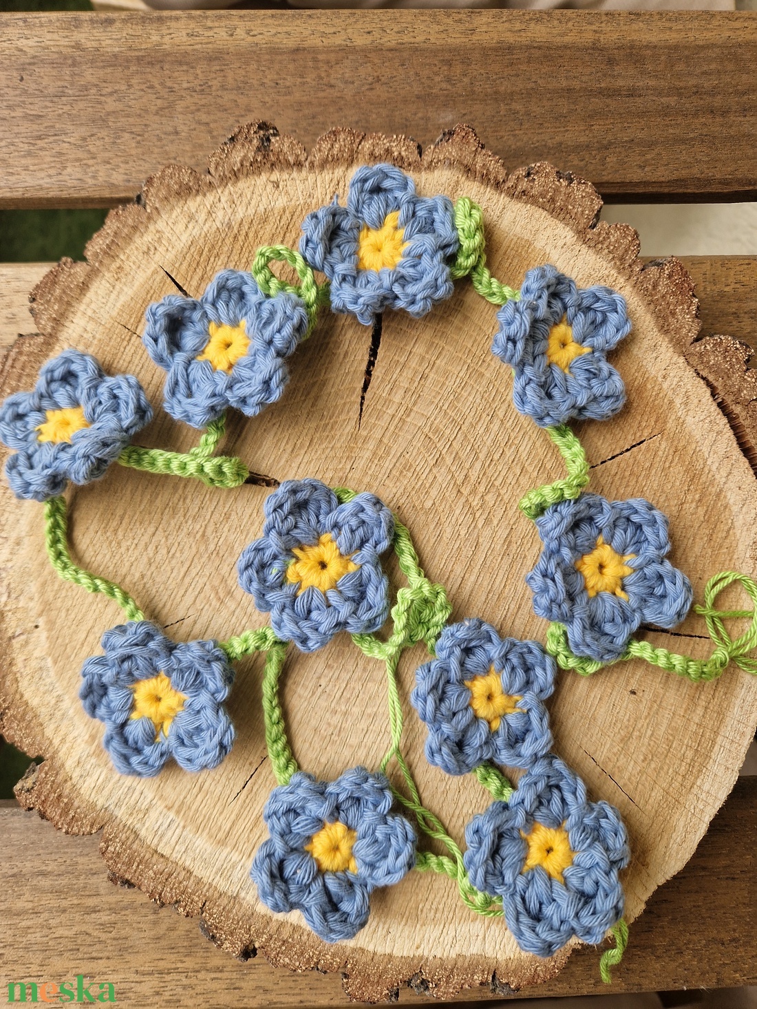 5 darabos horgolt füzércsomag - ünnepi díszek, dekorációk - húsvéti díszek és dekorációk - húsvéti ablakdíszek - Meska.hu