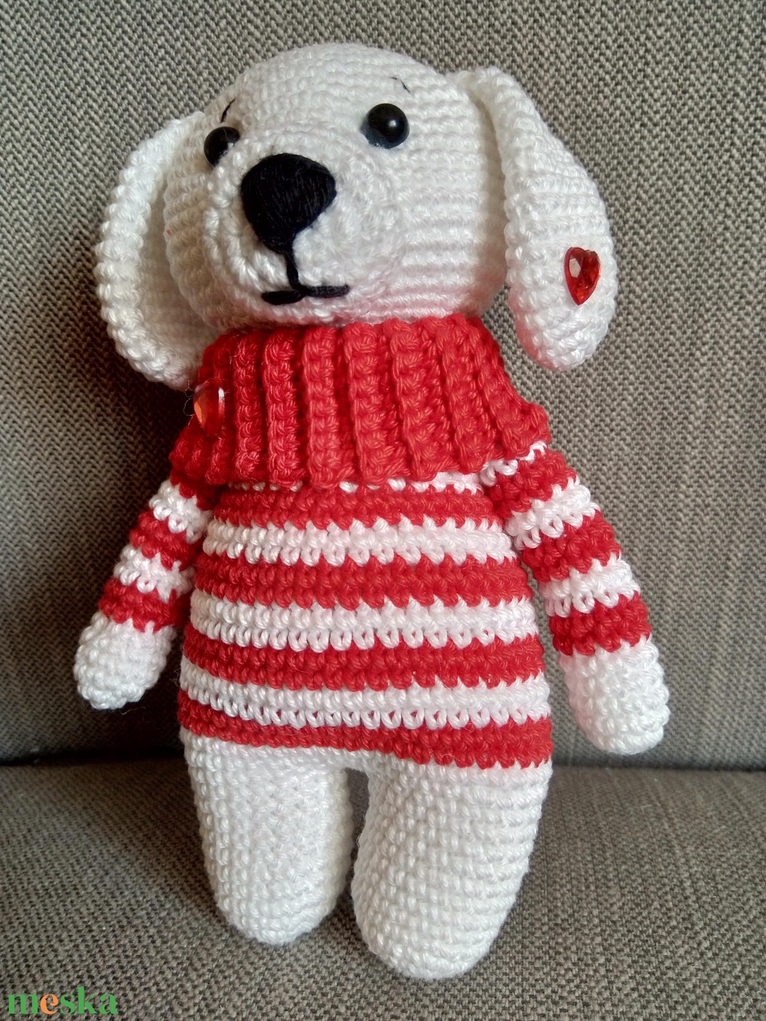 Valentin kutyus - játék & sport - plüssállat & játékfigura - kutya - Meska.hu