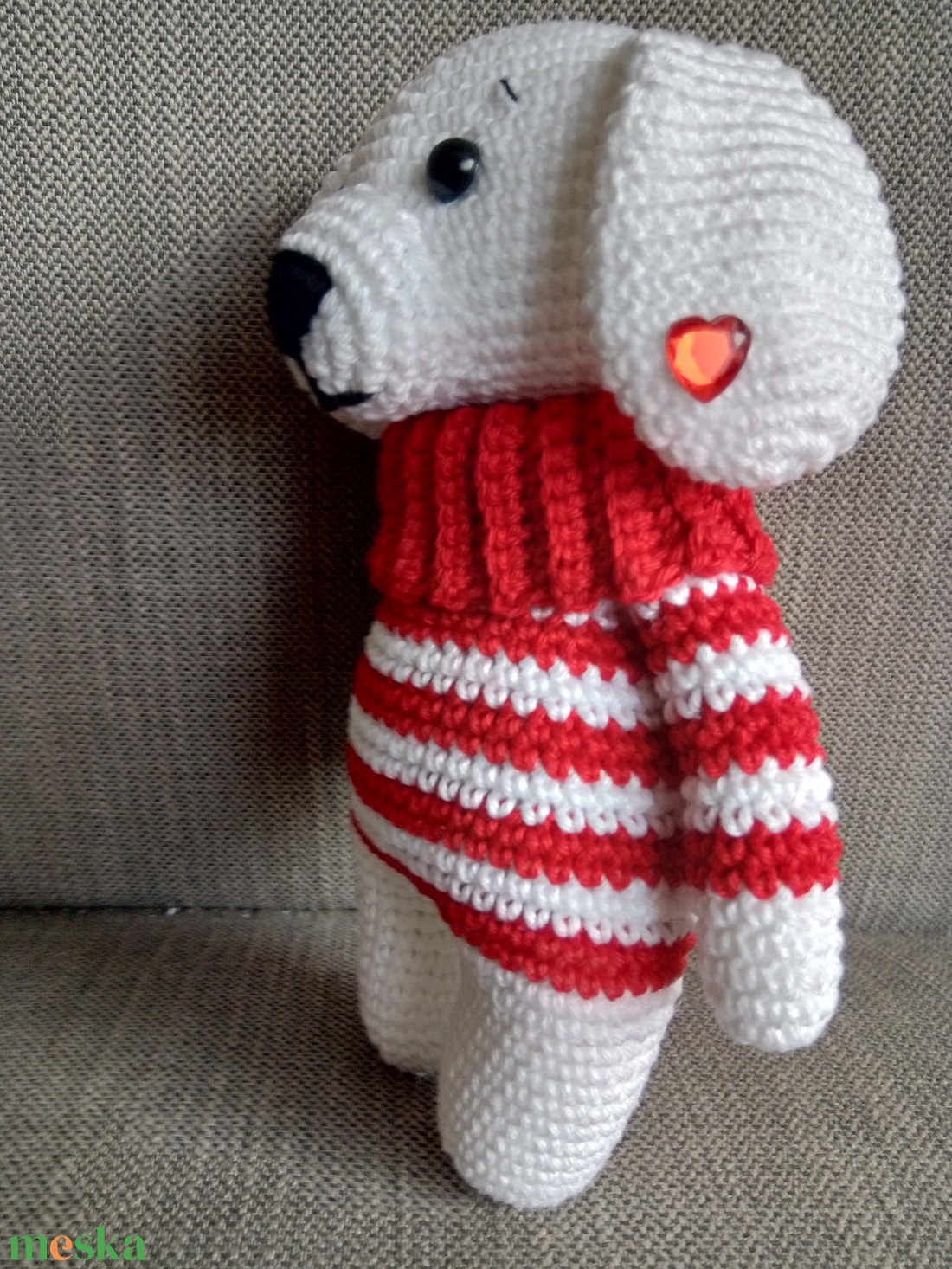 Valentin kutyus - játék & sport - plüssállat & játékfigura - kutya - Meska.hu