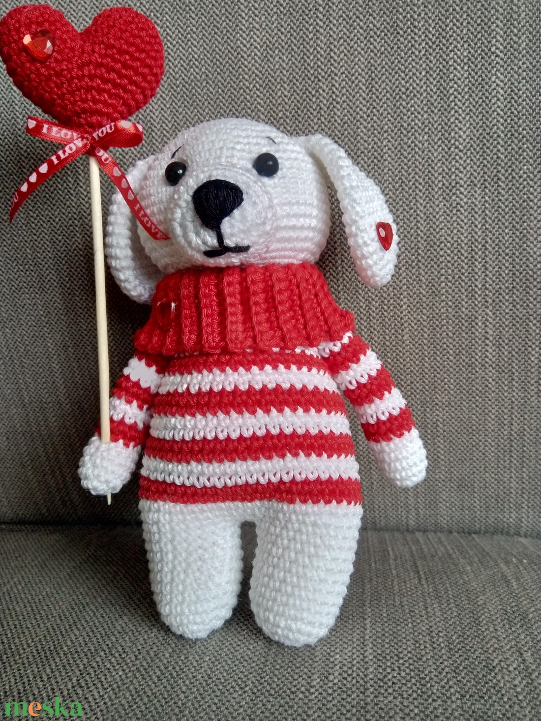 Valentin kutyus - játék & sport - plüssállat & játékfigura - kutya - Meska.hu