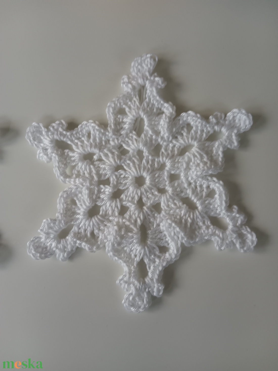 Horgolt hópehely  - karácsony - karácsonyi lakásdekoráció - karácsonyfadíszek - Meska.hu