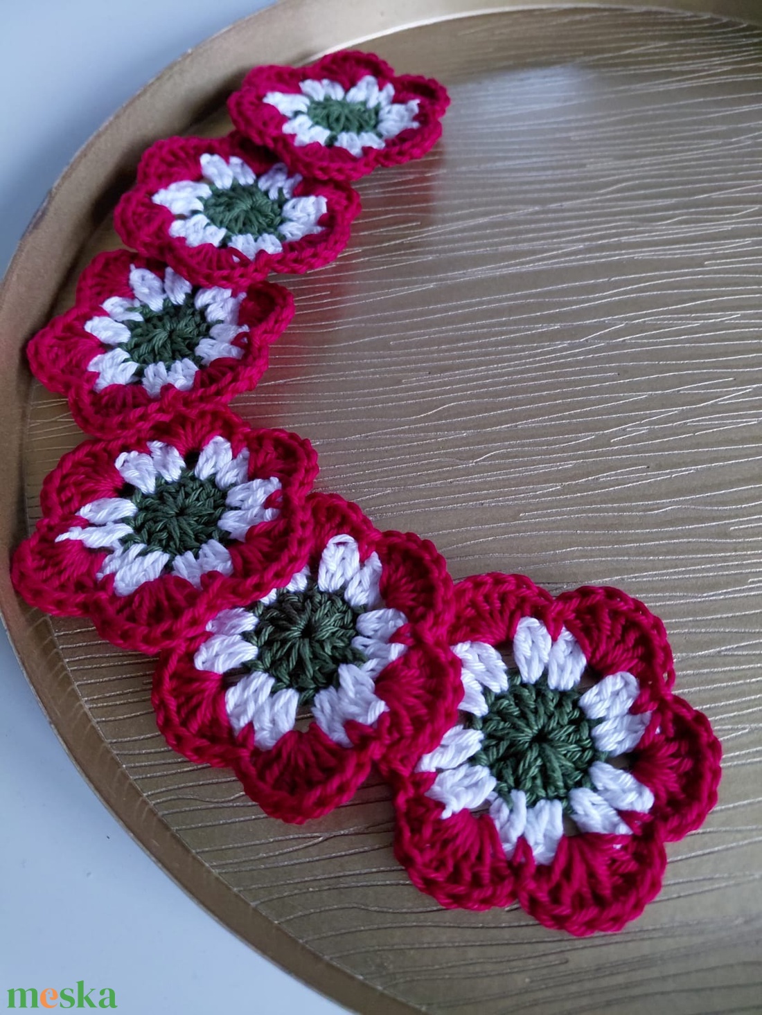 Horgolt kokárda  - művészet - zászlók - Meska.hu