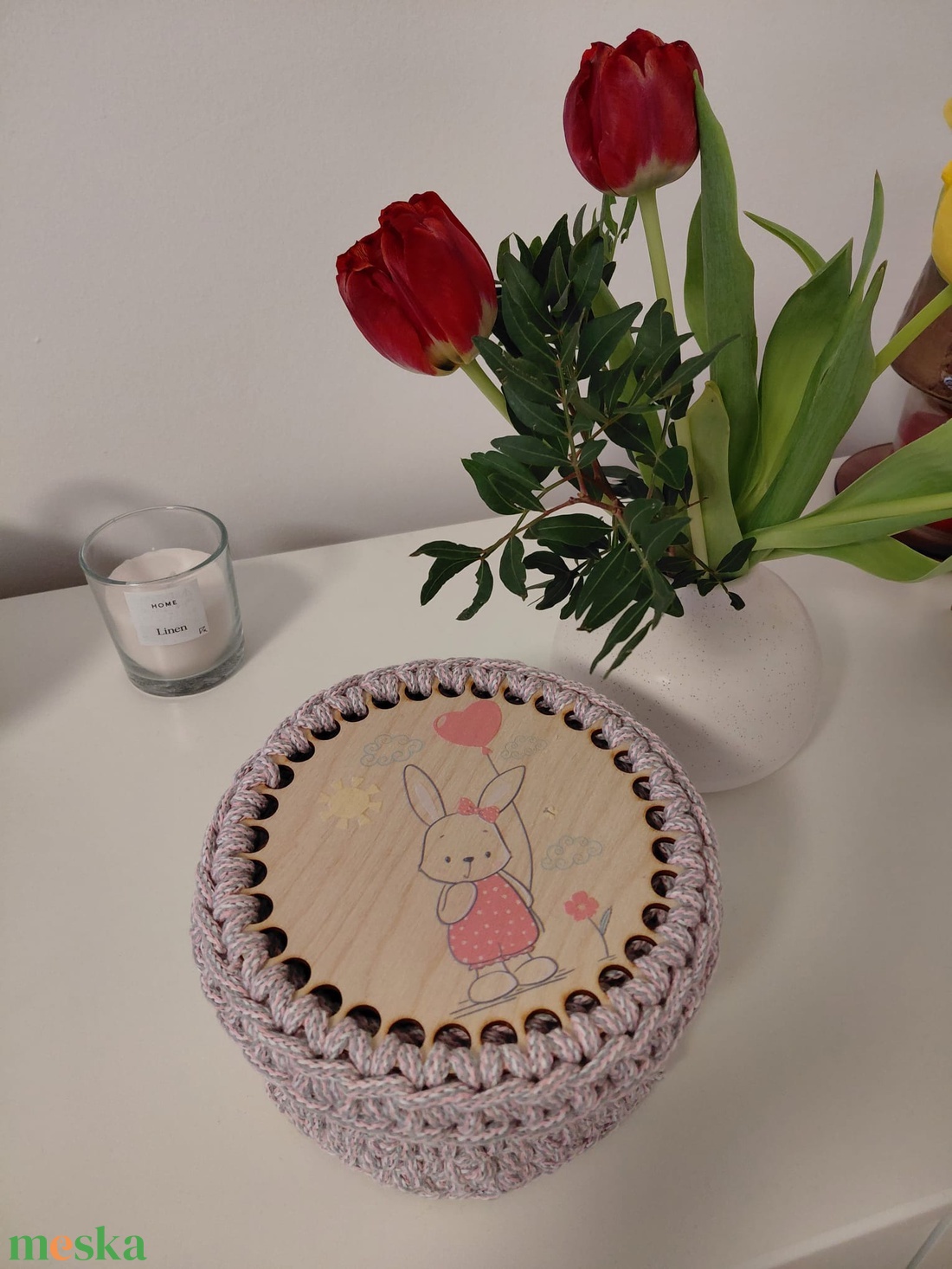 Kosárka  - baba - mama - pelenkázó, babafürdető kellékek - pelenkatároló (kosár, fali) - Meska.hu