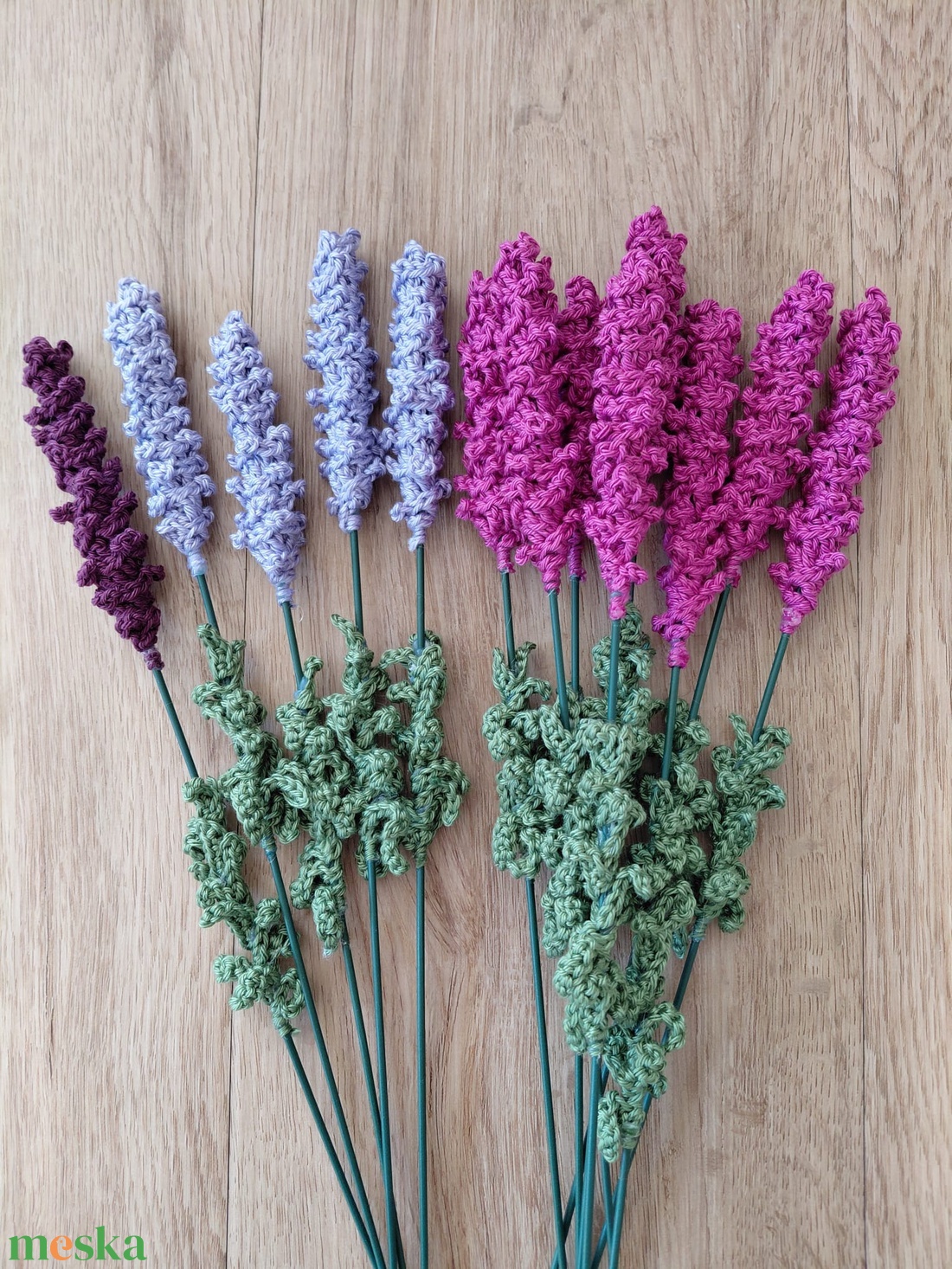 Horgolt levendula  - otthon & életmód - virágdekoráció - virágdíszek - asztali virágdísz - Meska.hu