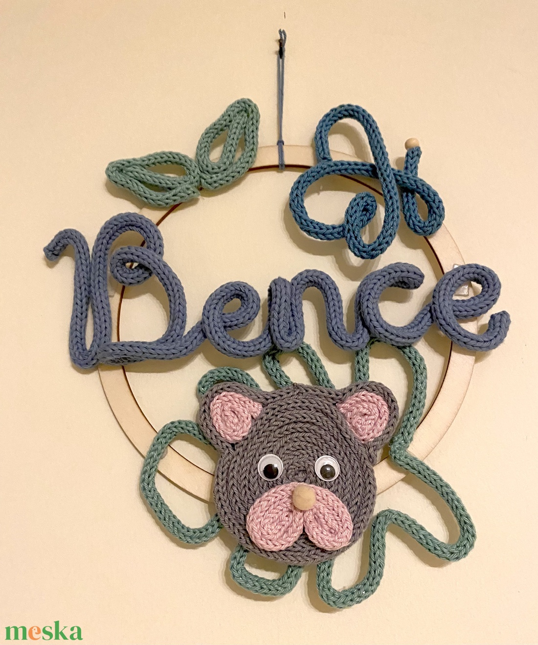 Falidísz egyedi válaszható felirattal és állatfigurával - baba - mama - babaszoba dekoráció - babanév dekoráció - Meska.hu