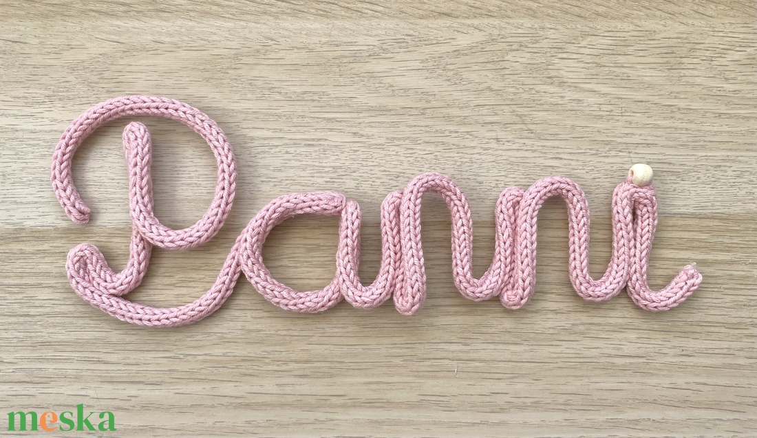 Név felirat, dekoráció drótból készítve - baba - mama - babaszoba dekoráció - babanév dekoráció - Meska.hu