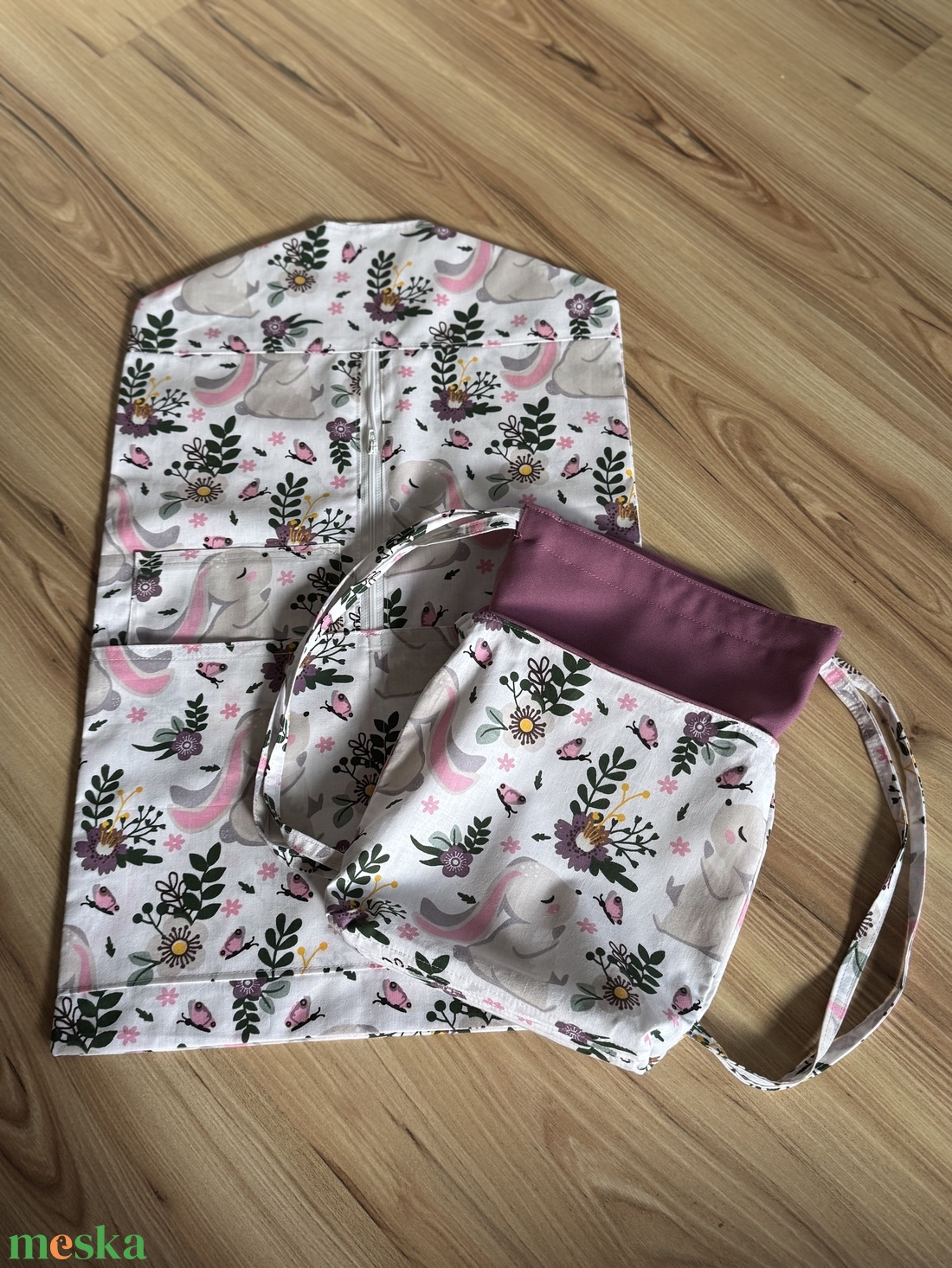 Nyuszi mintás ovis zsák és tornazsák szettben - játék & sport - ovis felszerelés - ovis szett - Meska.hu