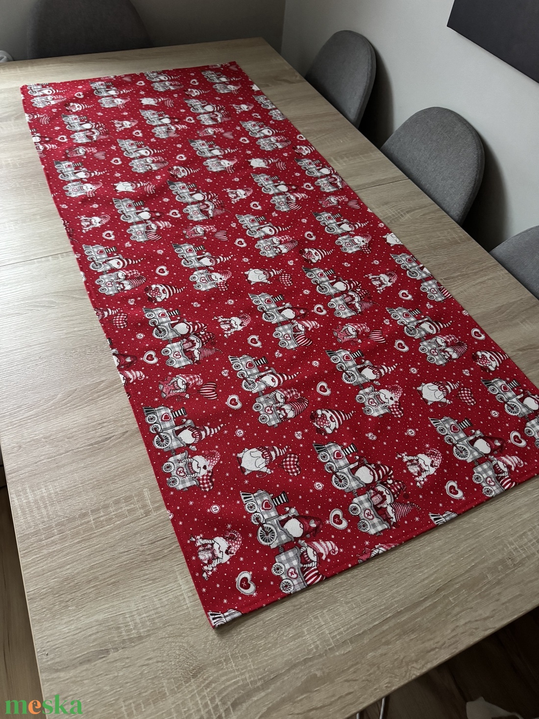 Karácsonyi asztali futó - karácsony - karácsonyi lakásdekoráció - ünnepi asztaldekoráció - Meska.hu