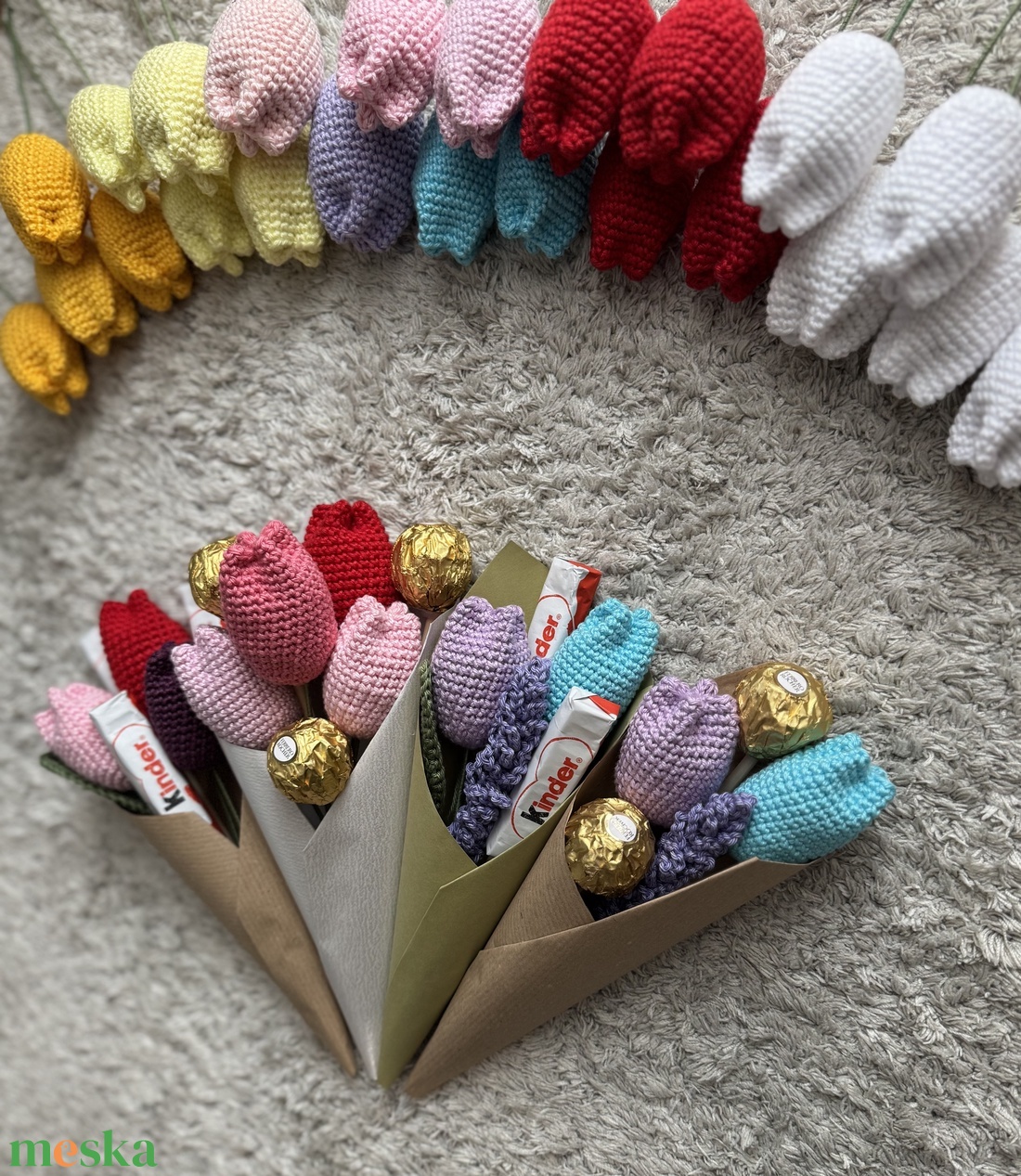 Nőnapi horgolt tulipán levendulával - otthon & életmód - dekoráció - Meska.hu