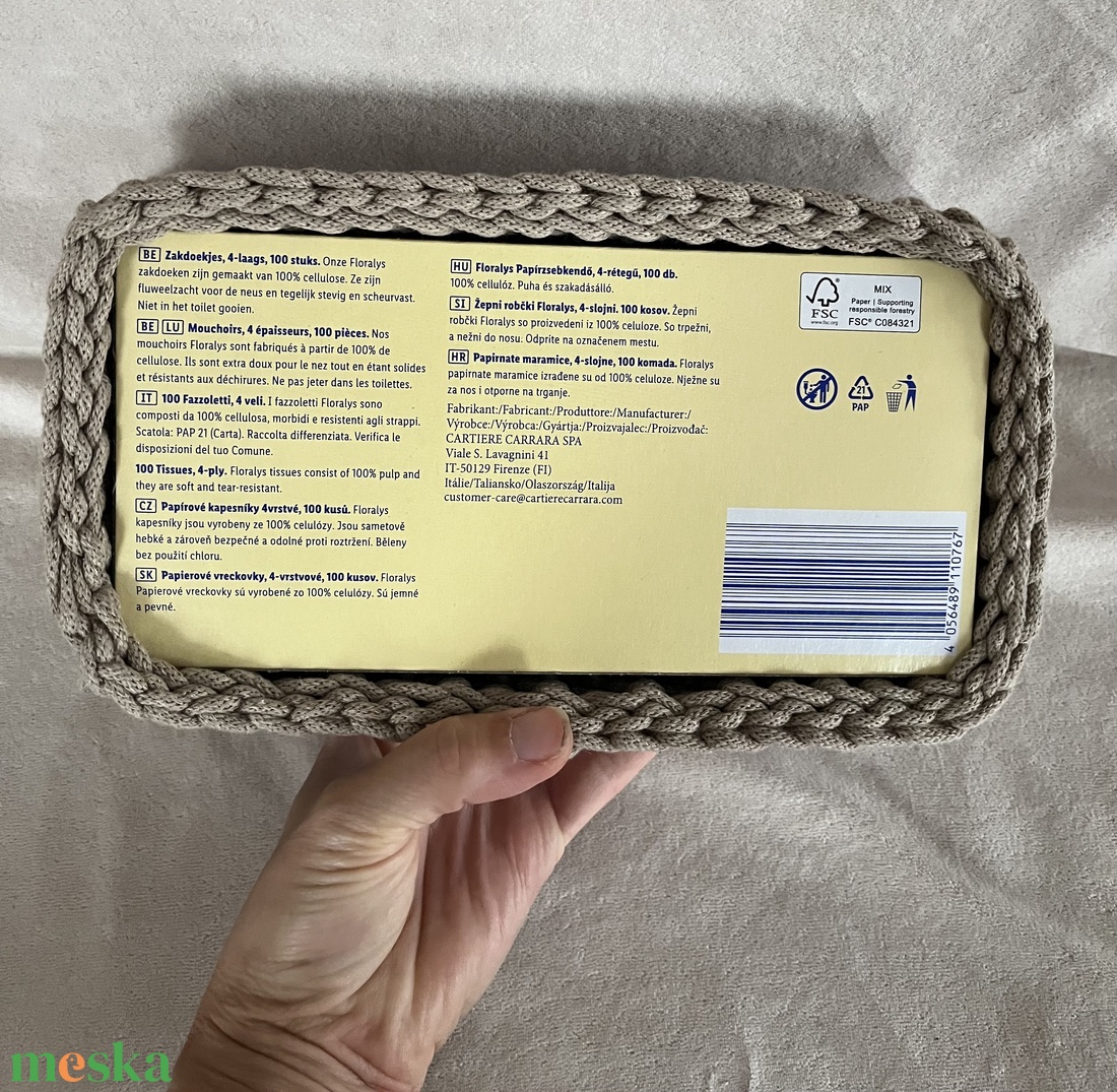Horgolt zsepkendőtartó - otthon & életmód - tárolás & rendszerezés - tárolókosár - Meska.hu Horgolt zsepkendőtartó - otthon & életmód - tárolás & rendszerezés - tárolókosár - Meska.hu