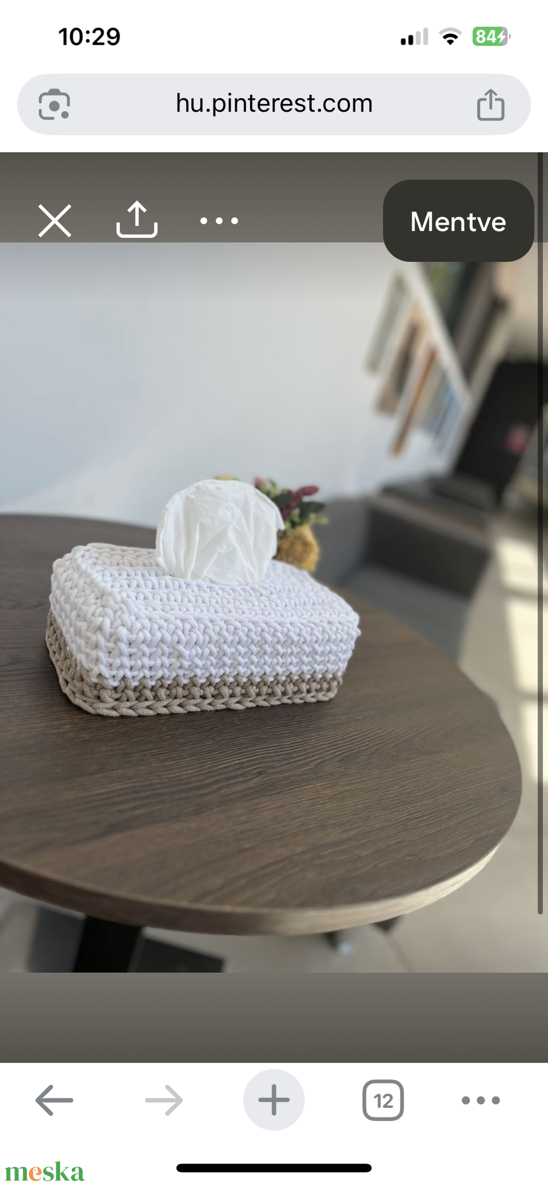 Horgolt zsepkendőtartó - otthon & életmód - tárolás & rendszerezés - tárolókosár - Meska.hu