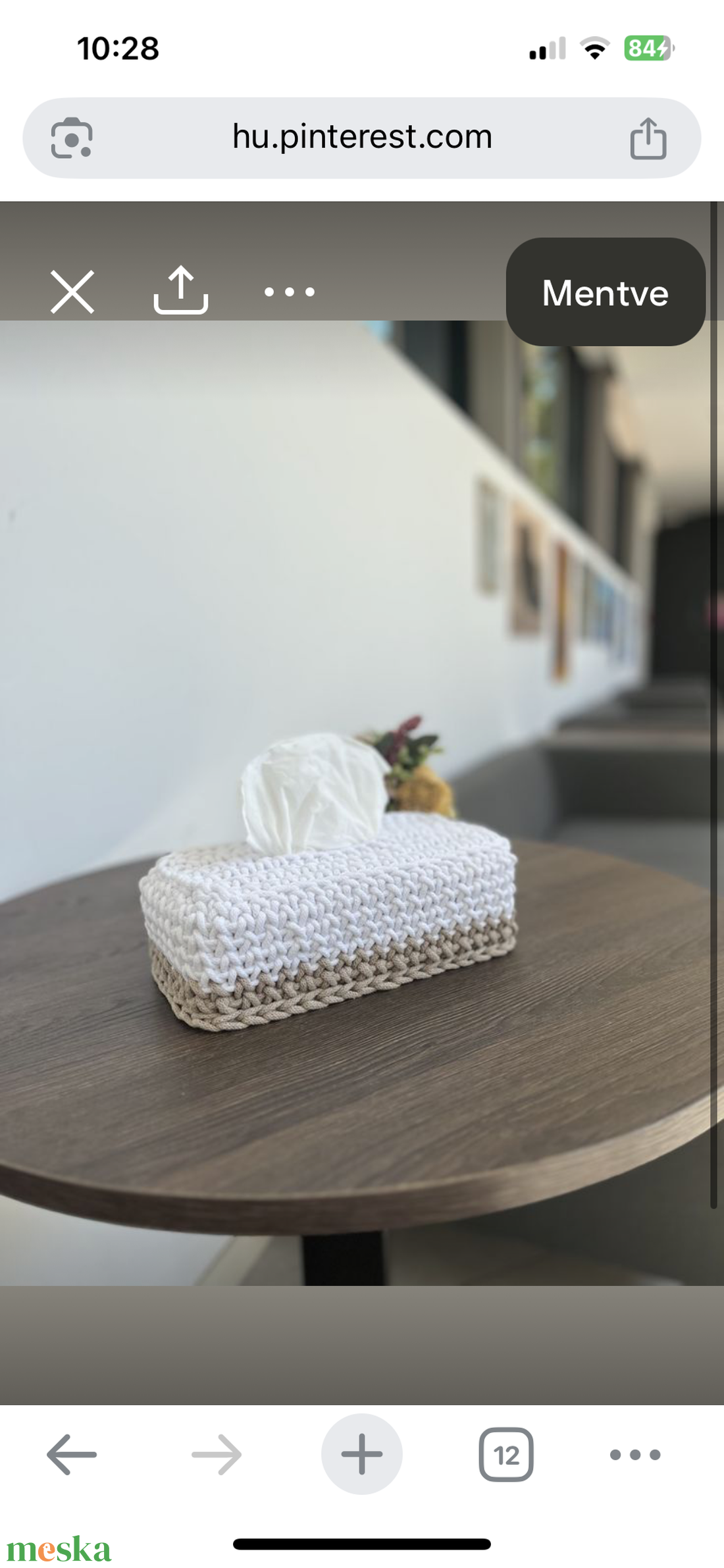 Horgolt zsepkendőtartó - otthon & életmód - tárolás & rendszerezés - tárolókosár - Meska.hu