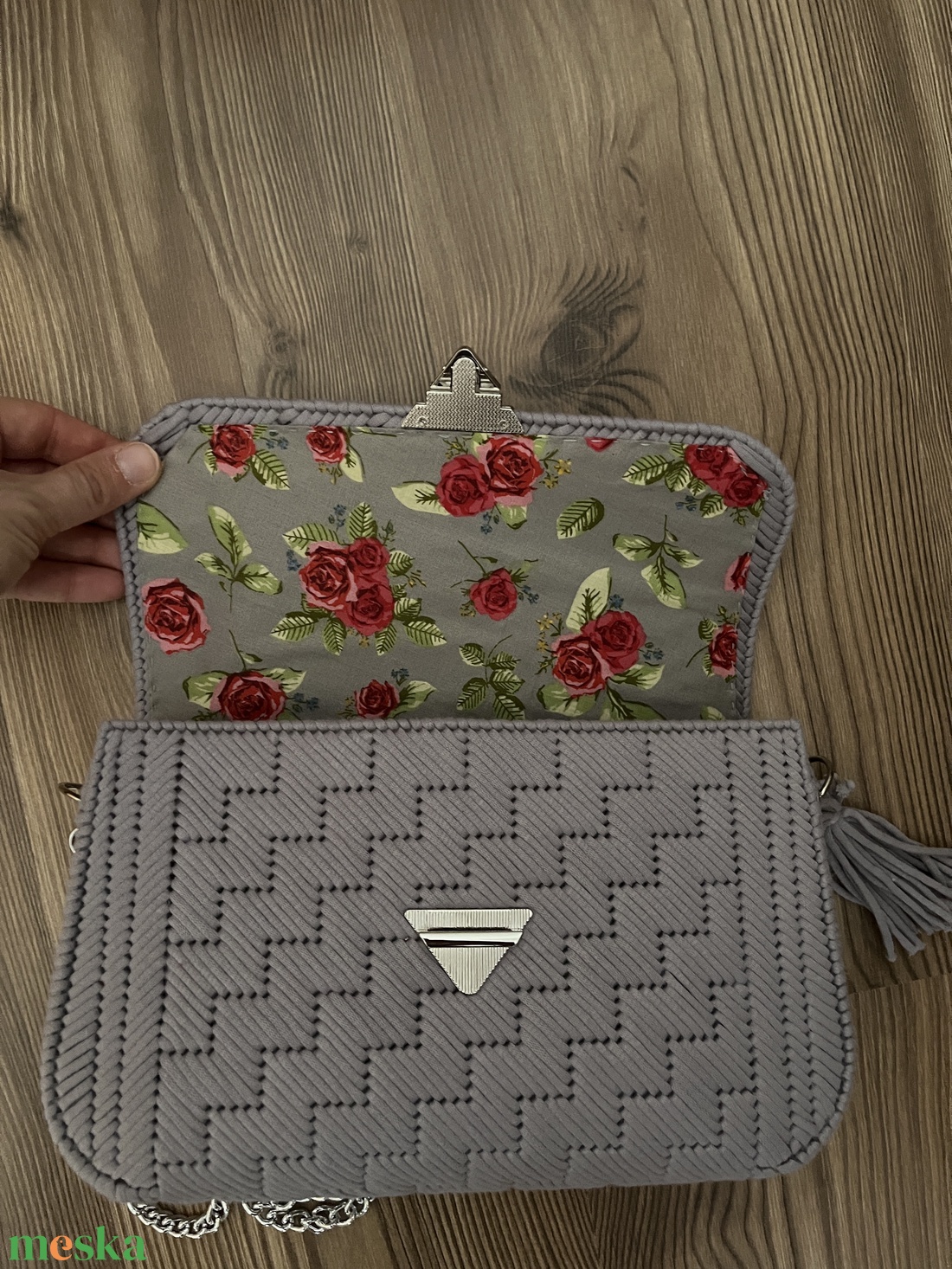 Elegáns nagy kanava táska - táska & tok - kézitáska & válltáska - alkalmi táska - Meska.hu