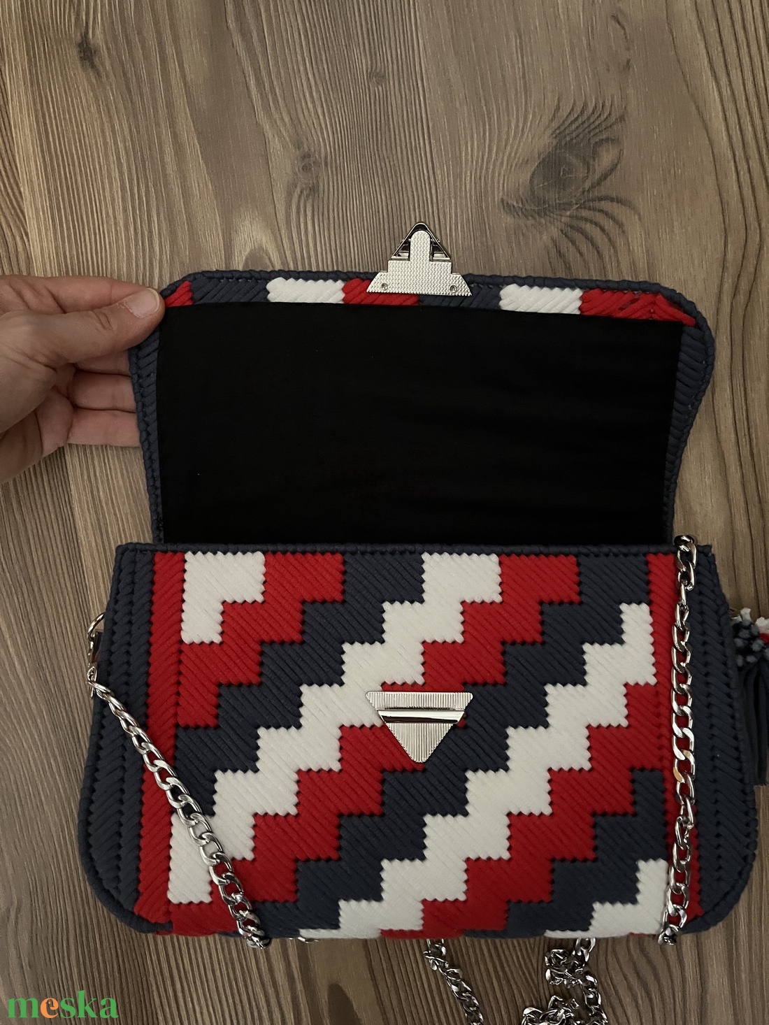 Elegáns nagy kanava táska - táska & tok - kézitáska & válltáska - alkalmi táska - Meska.hu