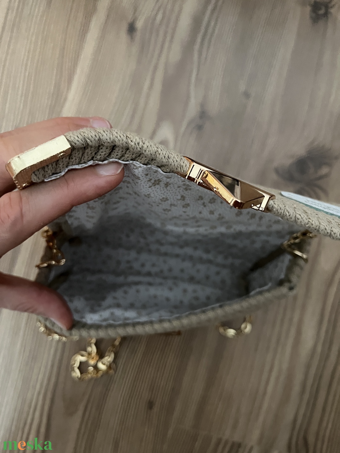 Zainórfonallal fűtött kanava táska - táska & tok - kézitáska & válltáska - alkalmi táska - Meska.hu