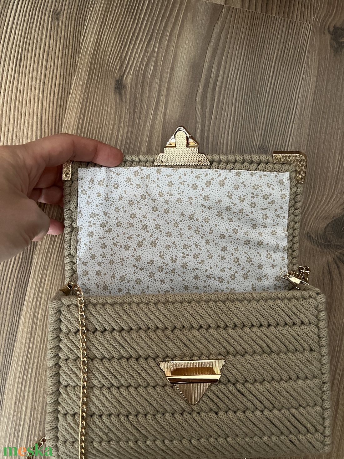 Zainórfonallal fűtött kanava táska - táska & tok - kézitáska & válltáska - alkalmi táska - Meska.hu