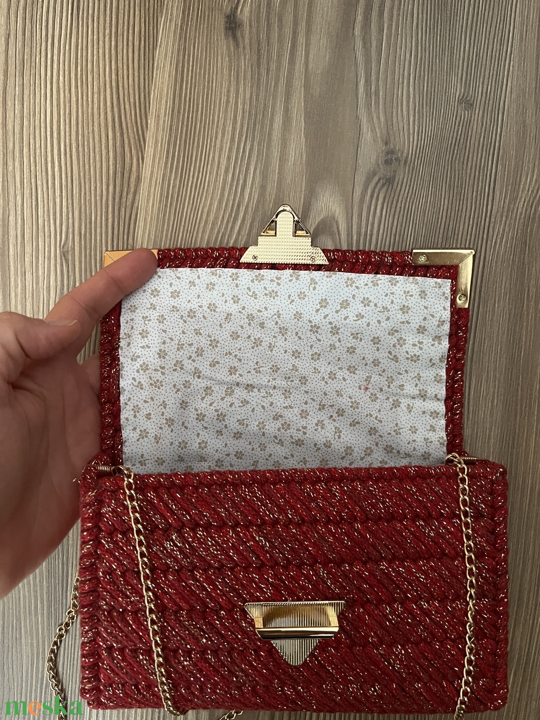 Zainórfonallal fűtött kanava táska - táska & tok - kézitáska & válltáska - alkalmi táska - Meska.hu