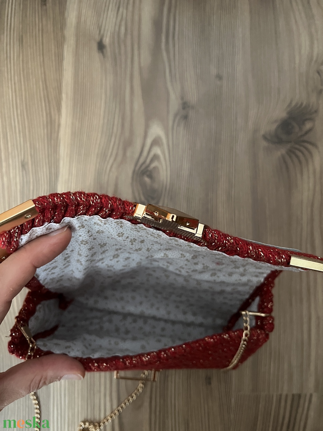 Zainórfonallal fűtött kanava táska - táska & tok - kézitáska & válltáska - alkalmi táska - Meska.hu