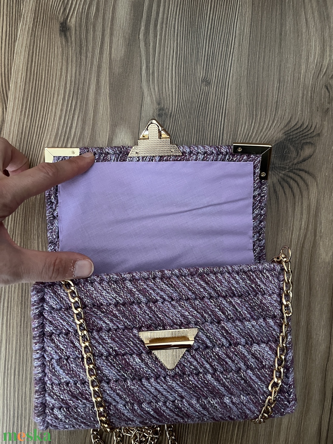 Zainórfonallal fűtött kanava táska - táska & tok - kézitáska & válltáska - alkalmi táska - Meska.hu