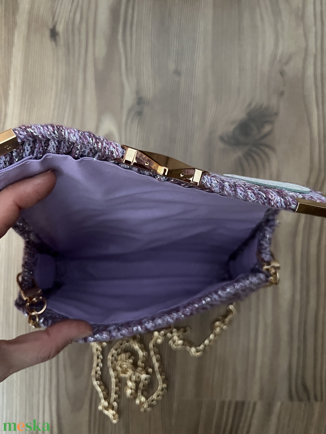 Zainórfonallal fűtött kanava táska - táska & tok - kézitáska & válltáska - alkalmi táska - Meska.hu