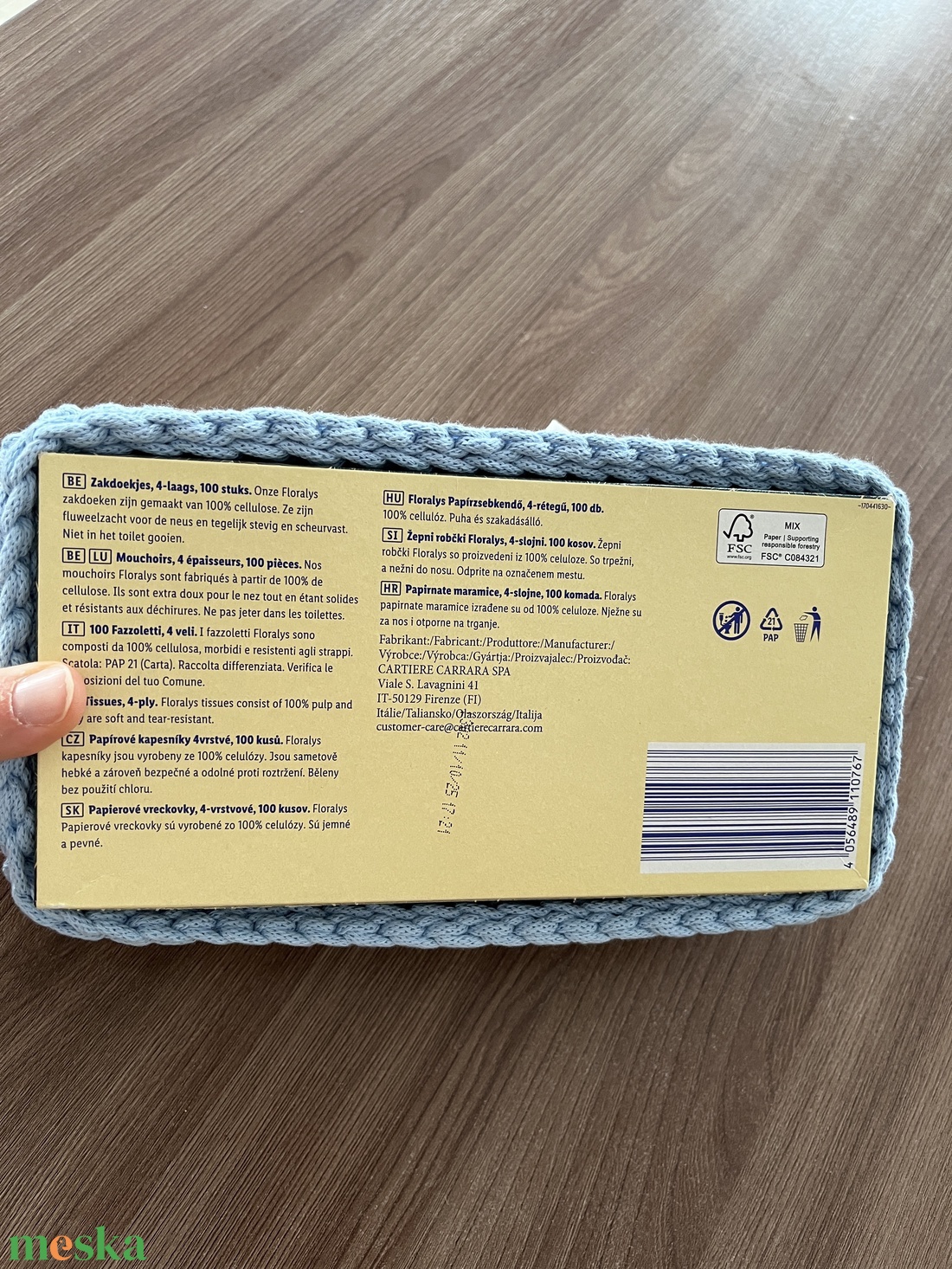 Horgolt zsepkendőtartó - otthon & életmód - tárolás & rendszerezés - tárolókosár - Meska.hu