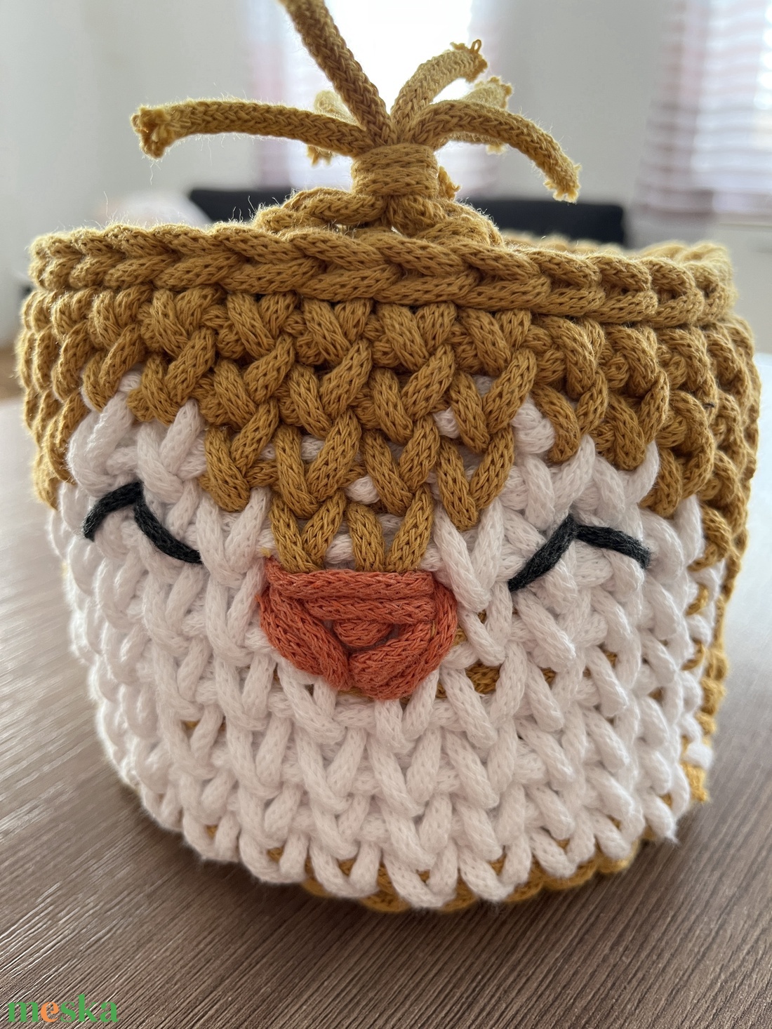 Horgolt pingvin kosár  - otthon & életmód - tárolás & rendszerezés - tárolókosár - Meska.hu