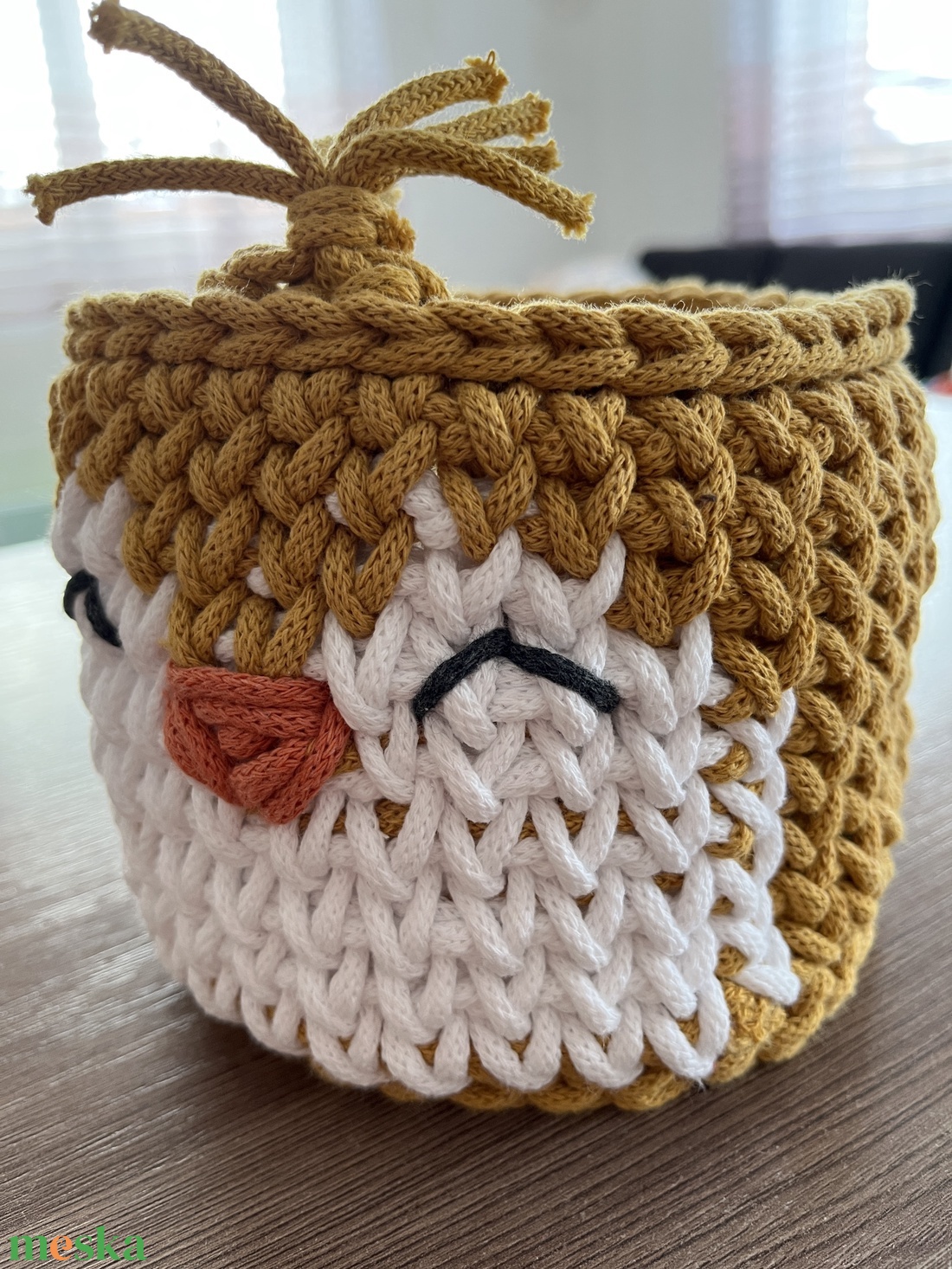 Horgolt pingvin kosár  - otthon & életmód - tárolás & rendszerezés - tárolókosár - Meska.hu