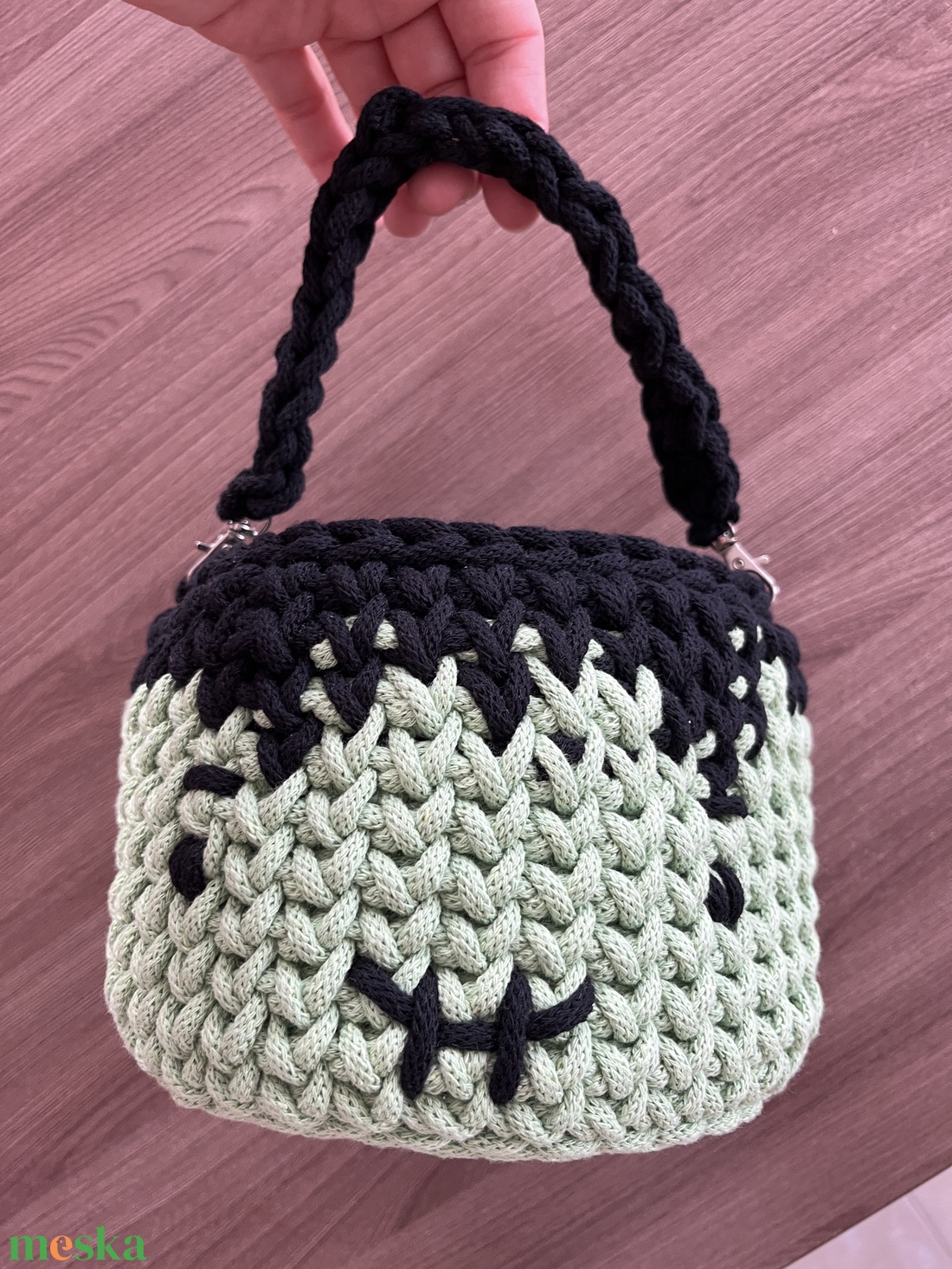 Horgolt zombi kosár  - otthon & életmód - tárolás & rendszerezés - tárolókosár - Meska.hu