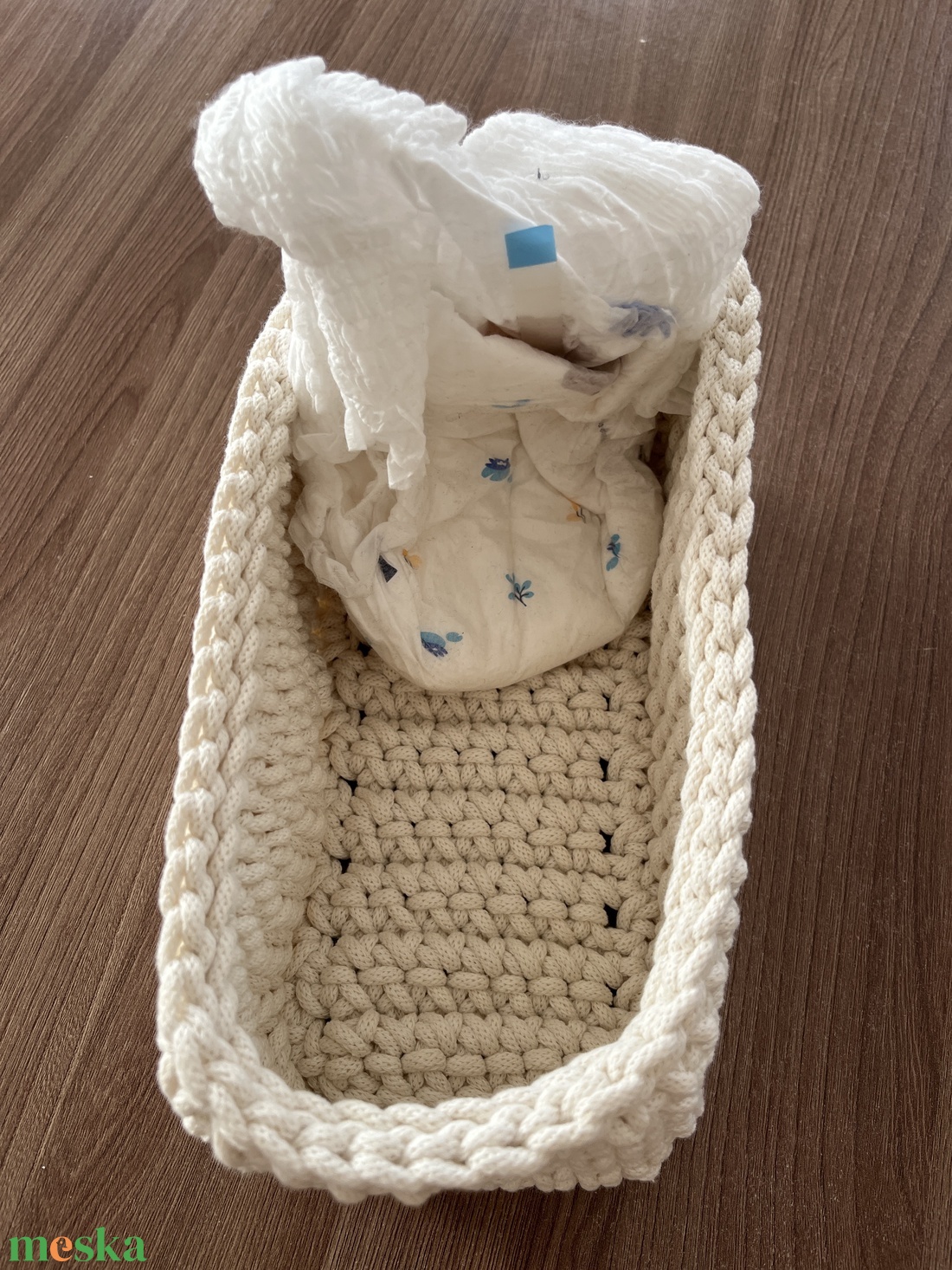 Pelenka tároló kosár  - otthon & életmód - tárolás & rendszerezés - tárolókosár - Meska.hu