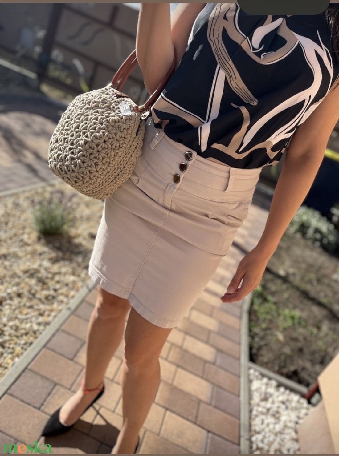 Jázmin mintás kör horgolt táska - táska & tok - kézitáska & válltáska - kézitáska - Meska.hu