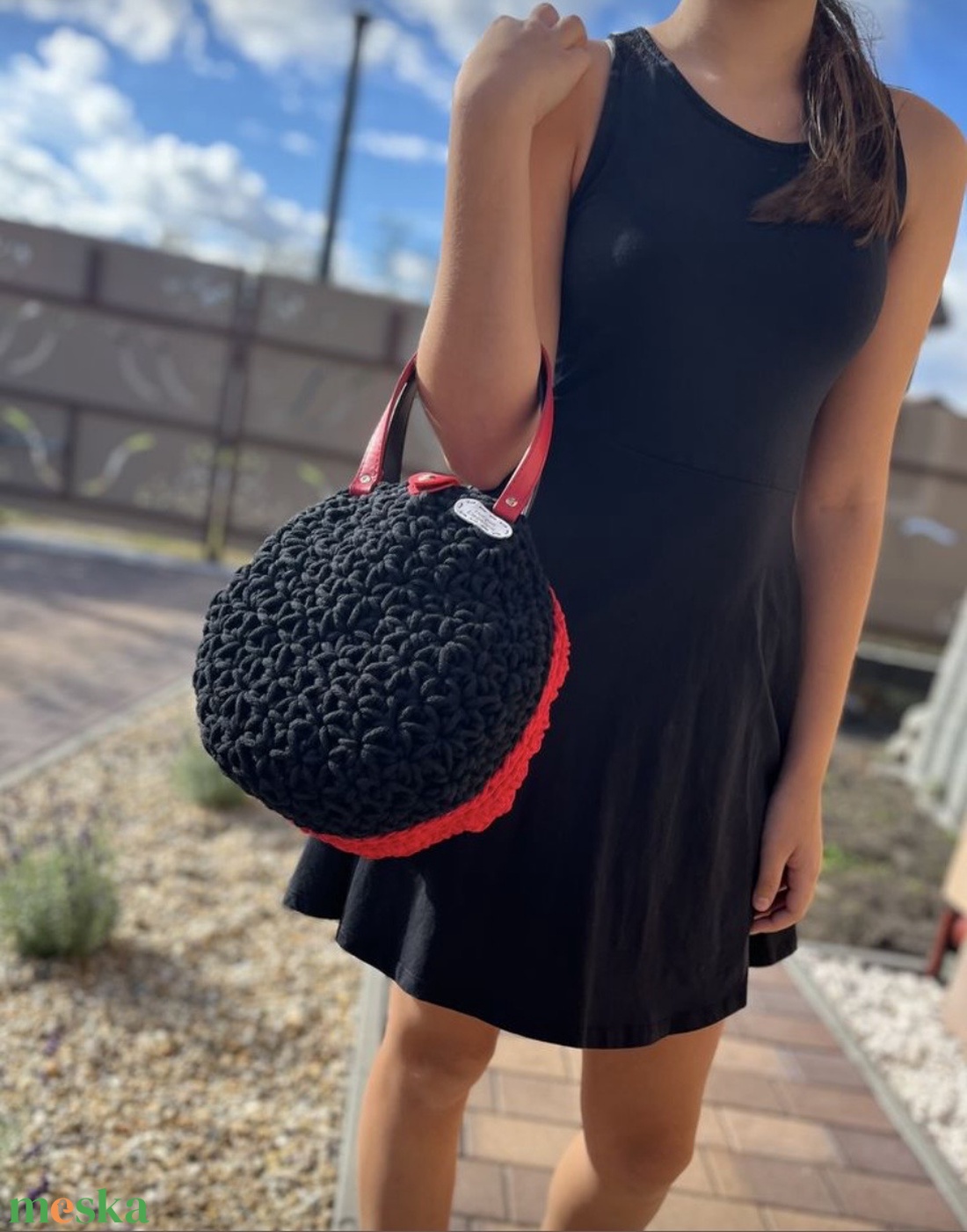 Jázmin mintás kör horgolt táska - táska & tok - kézitáska & válltáska - kézitáska - Meska.hu