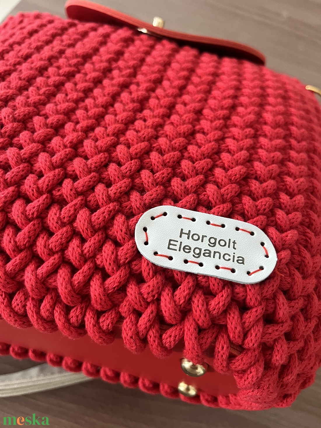 Közepes horgolt v�lltáska - táska & tok - kézitáska & válltáska - válltáska - Meska.hu