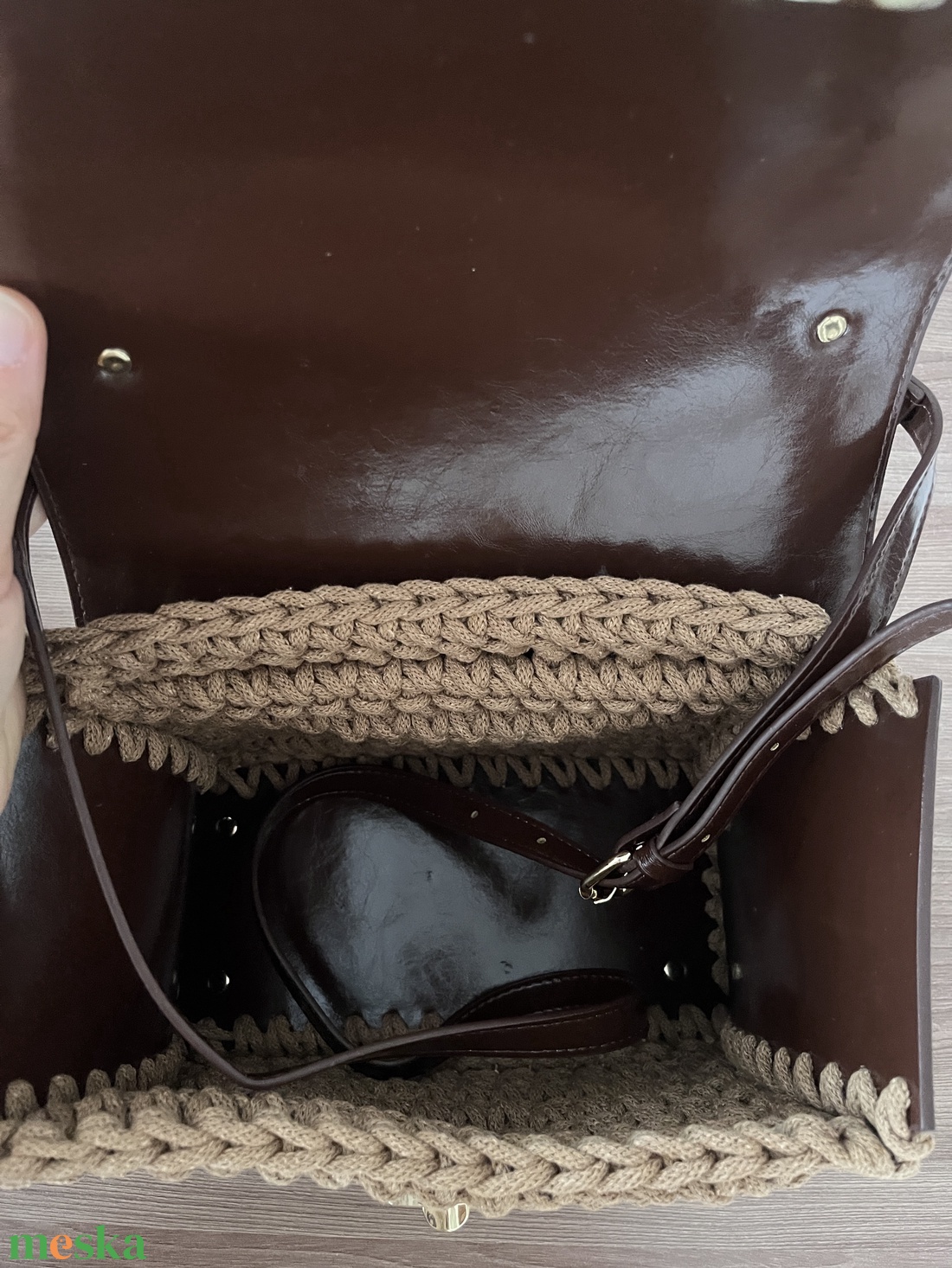 horgolt v�lltáska és kézitáska - táska & tok - kézitáska & válltáska - válltáska - Meska.hu